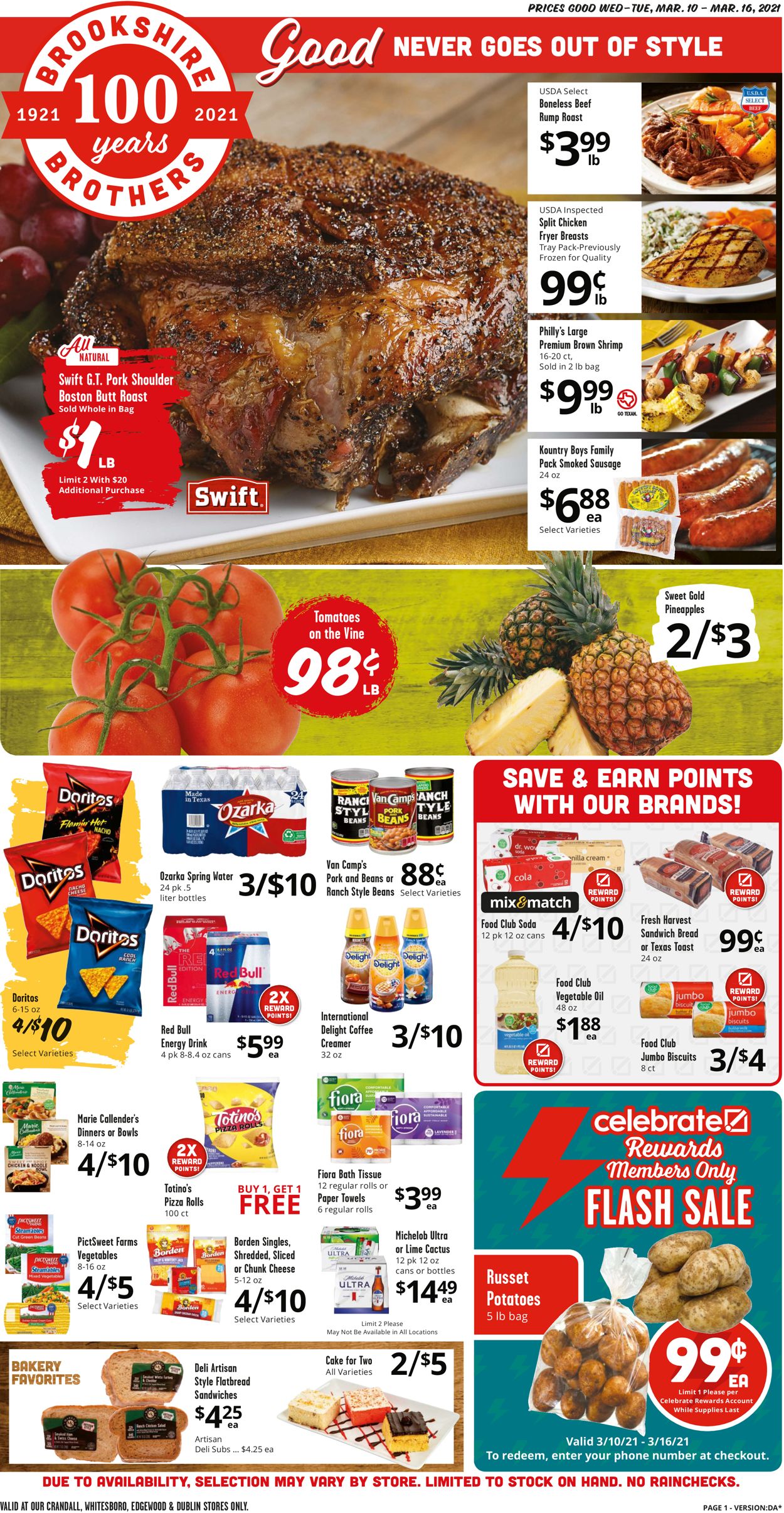 Brookshire Brothers Ad from 03/10/2021