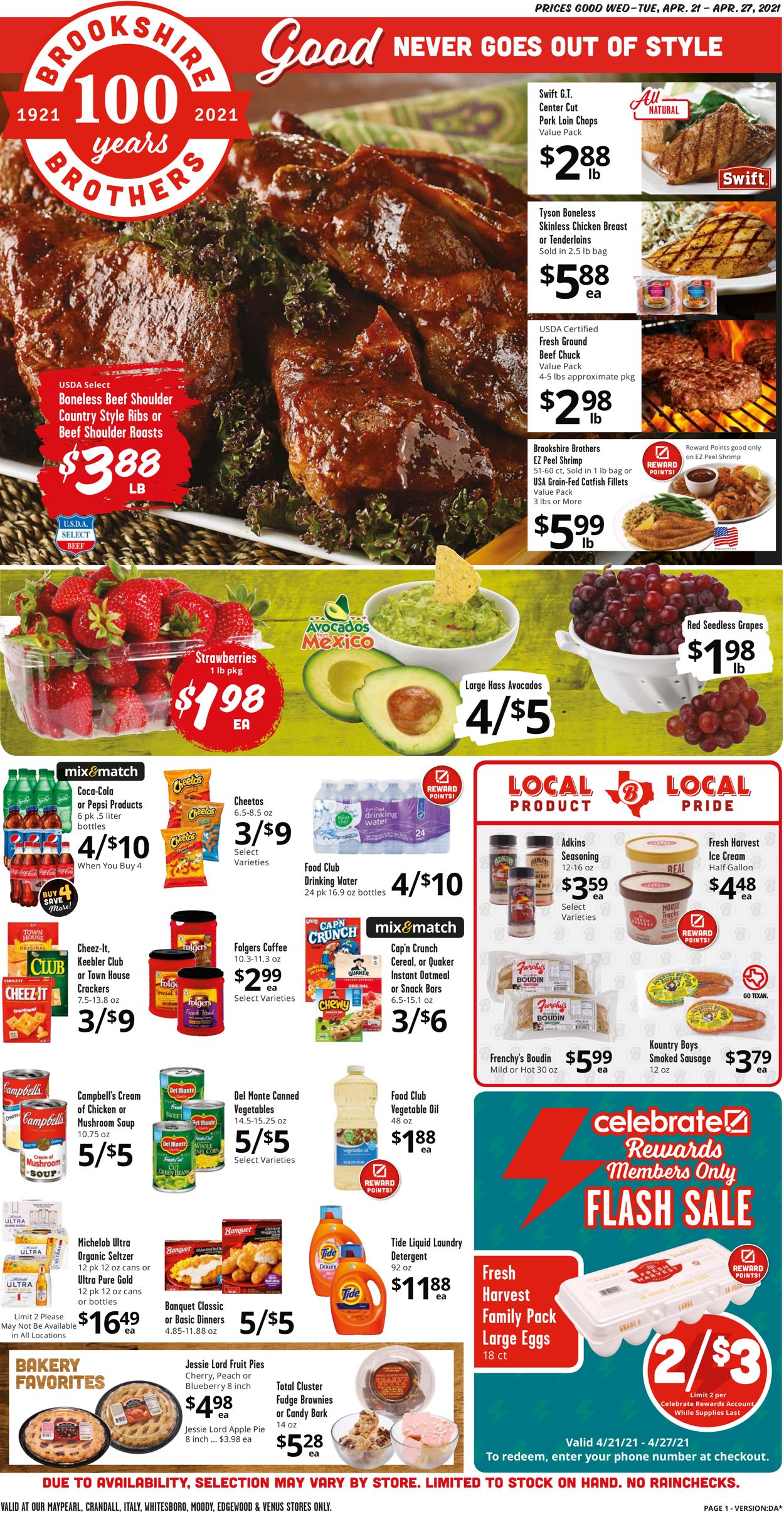 Brookshire Brothers Ad from 04/21/2021