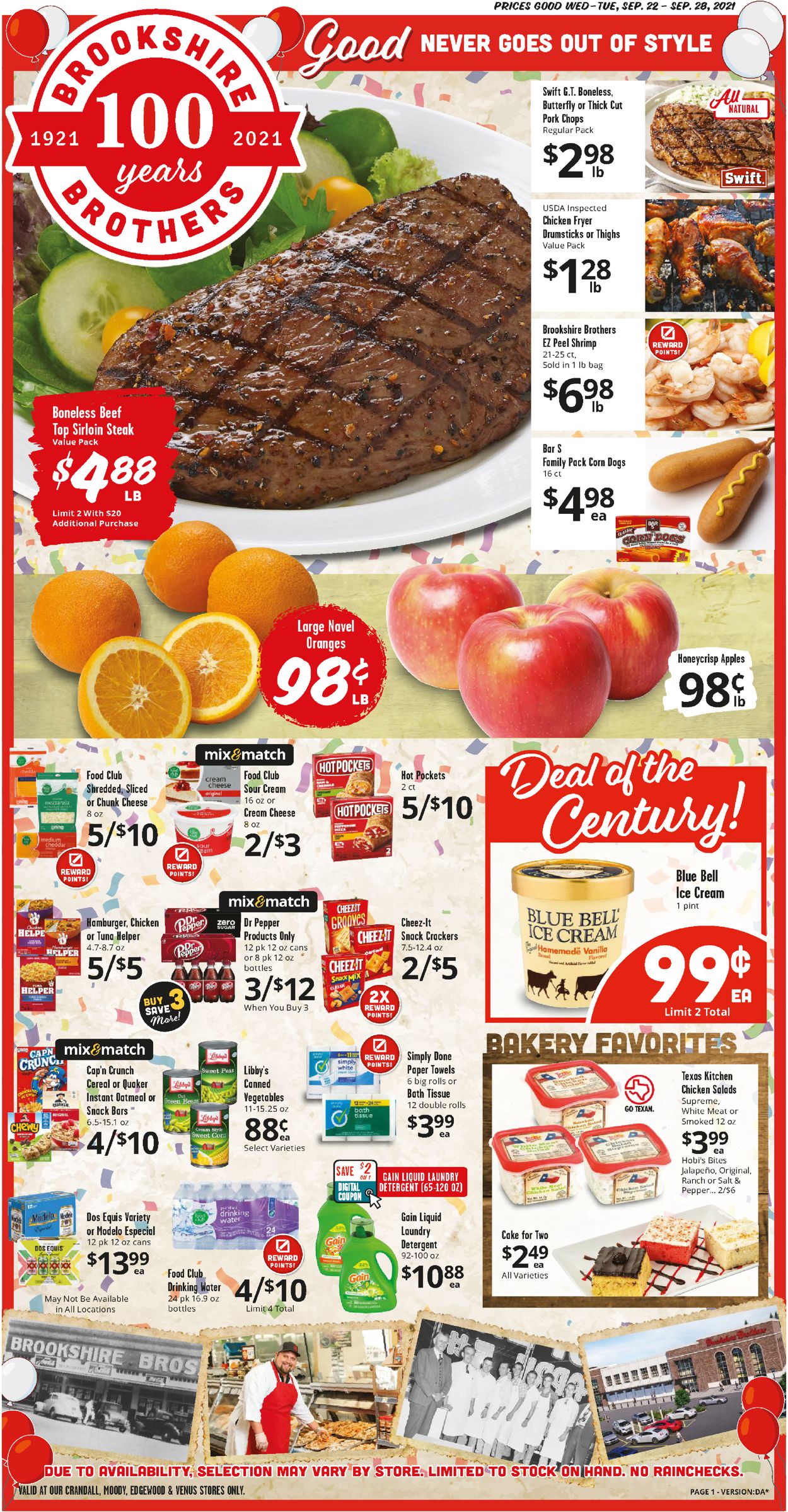Brookshire Brothers Ad from 09/22/2021
