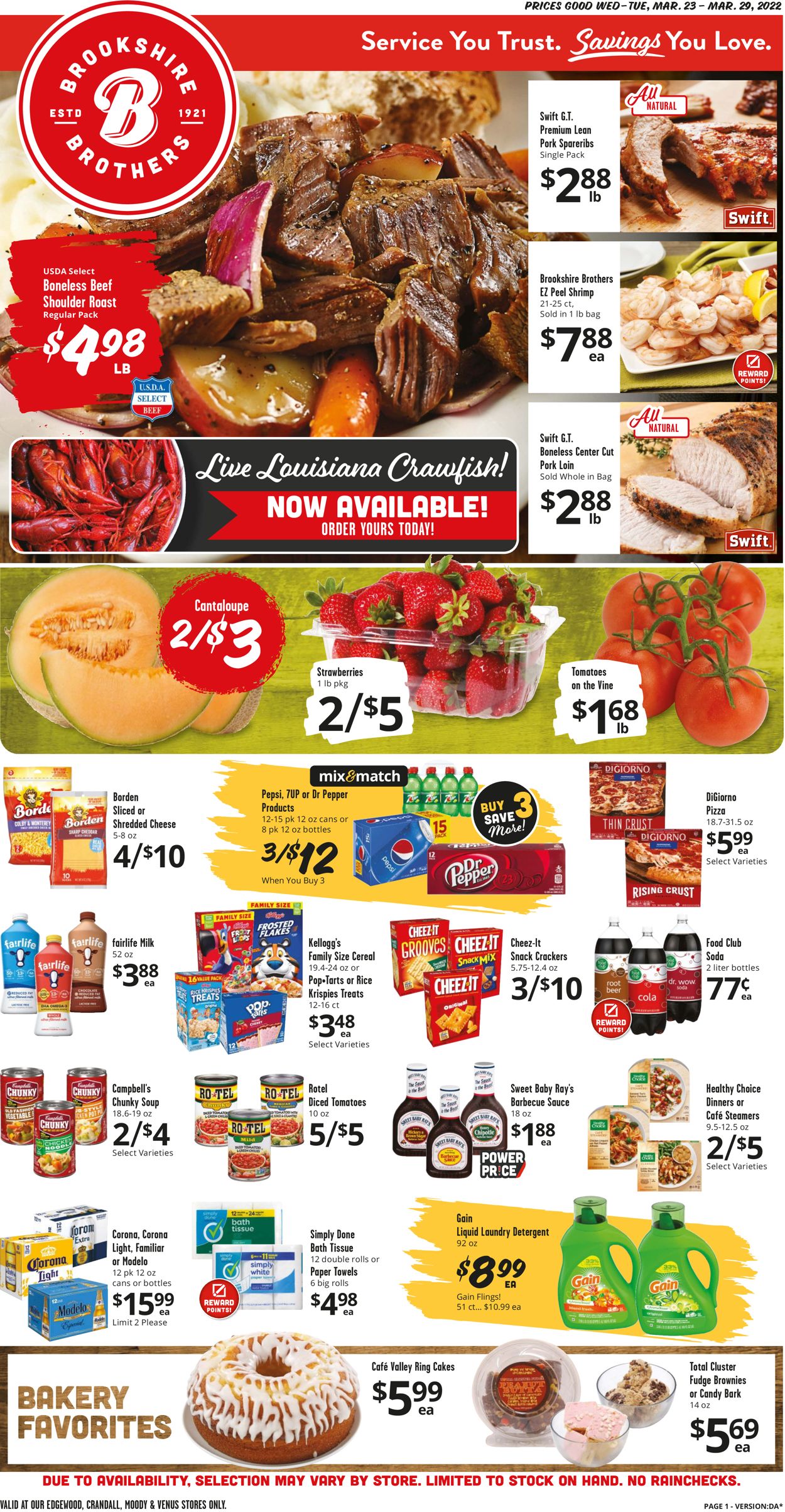 Brookshire Brothers Ad from 03/23/2020