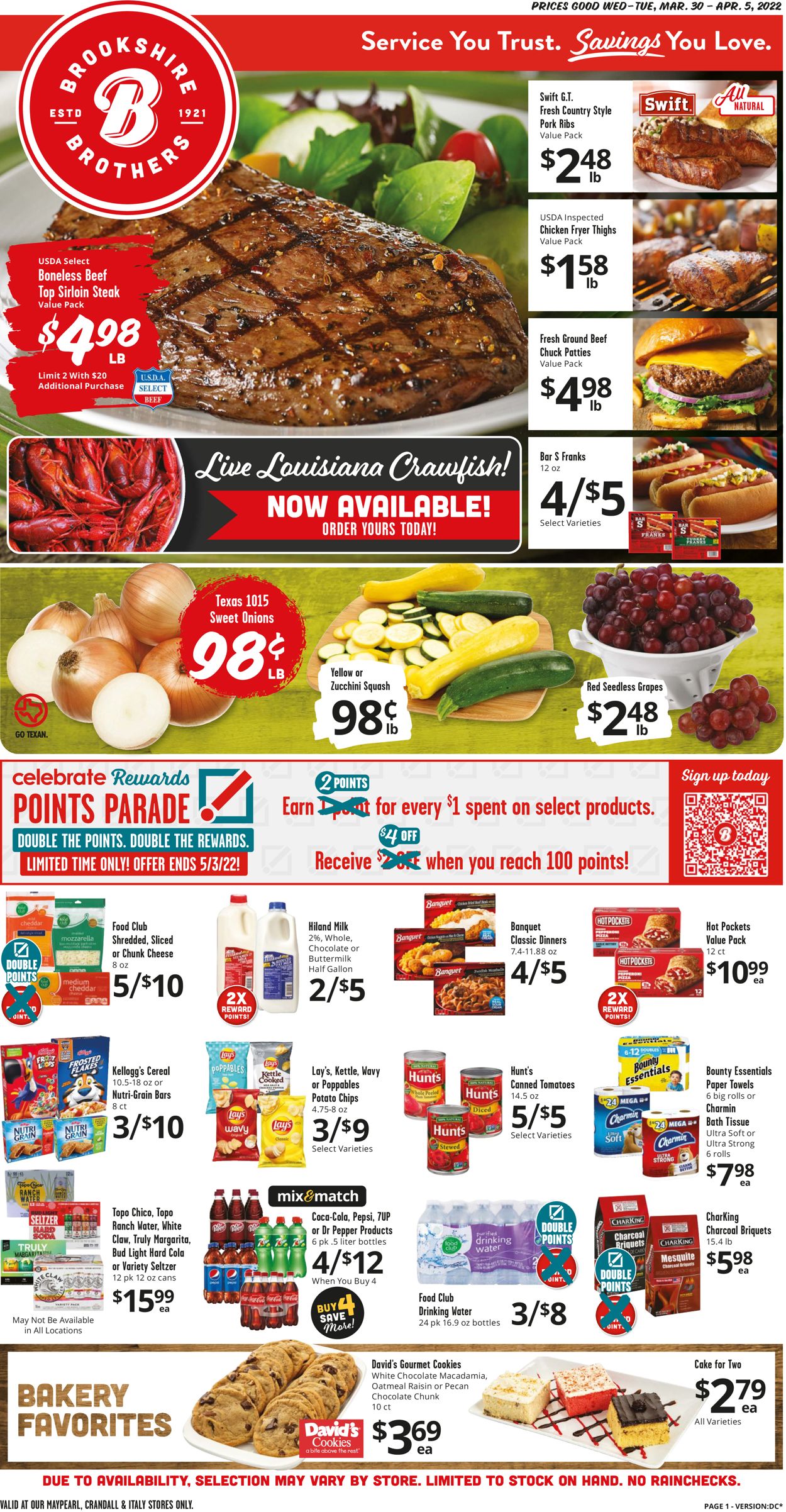 Brookshire Brothers Ad from 03/30/2020