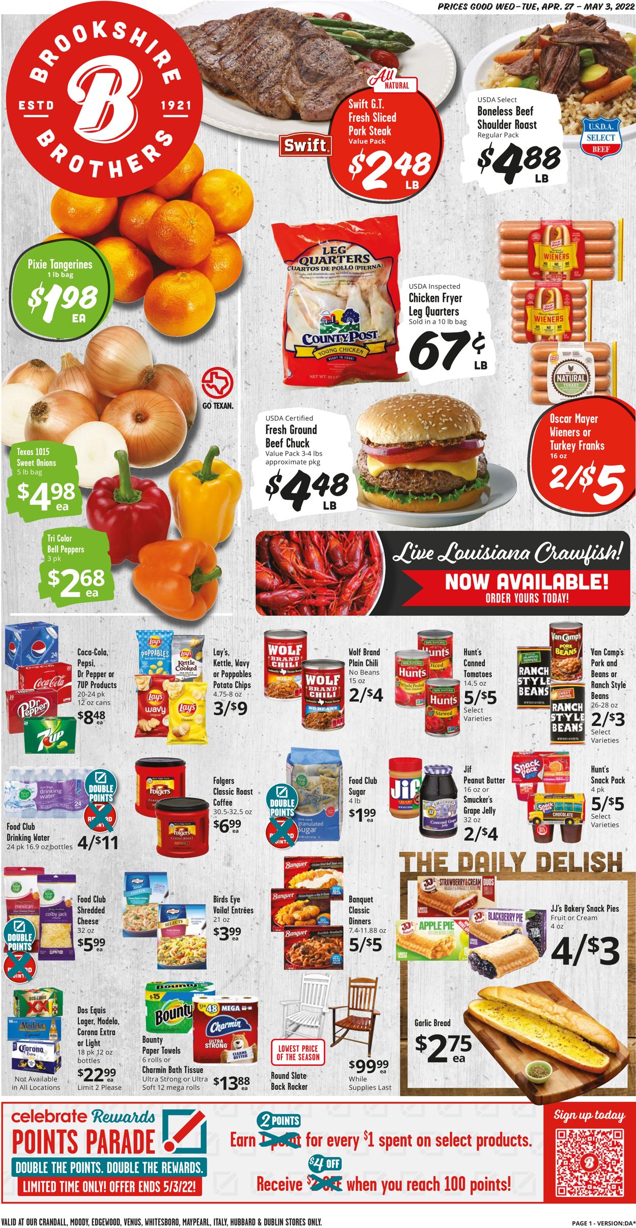 Brookshire Brothers Ad from 04/27/2020