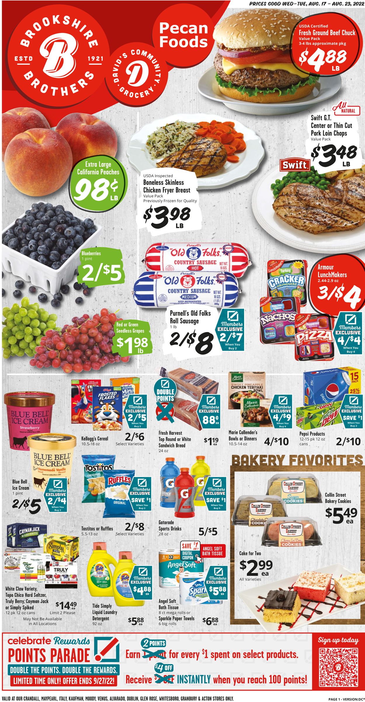 Brookshire Brothers Ad from 08/17/2020