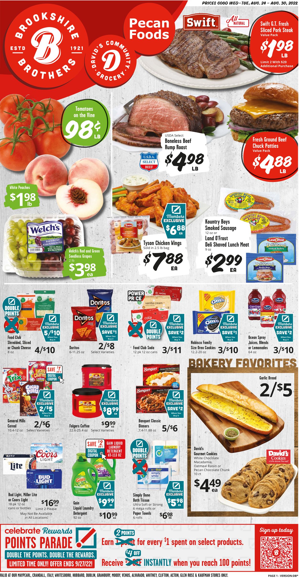 Brookshire Brothers Ad from 08/24/2020