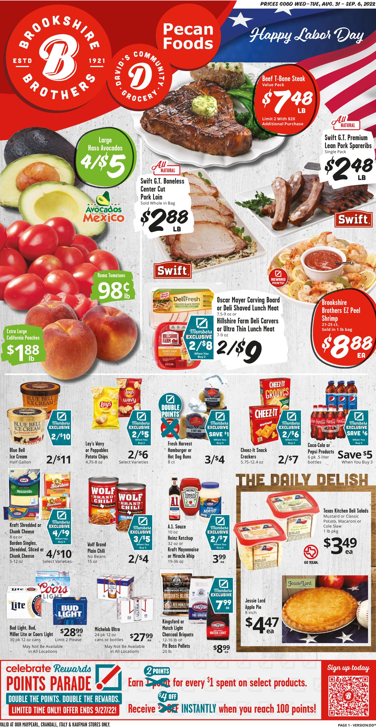 Brookshire Brothers Ad from 08/31/2020