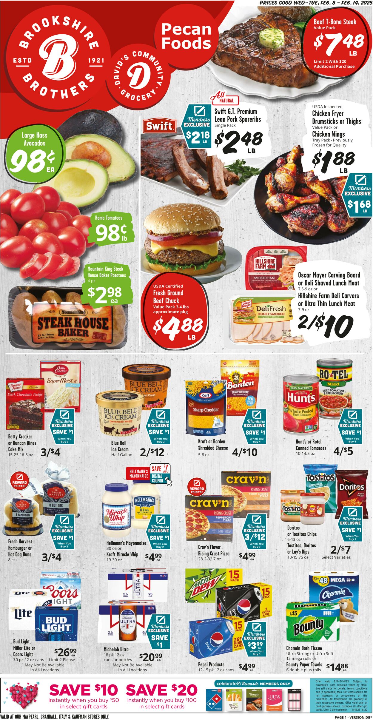 Brookshire Brothers Ad from 02/08/2020