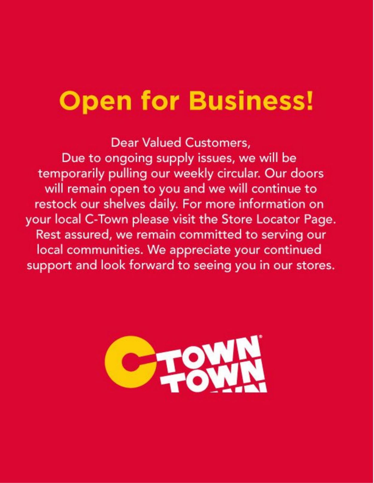 C-Town Ad from 02/19/2021