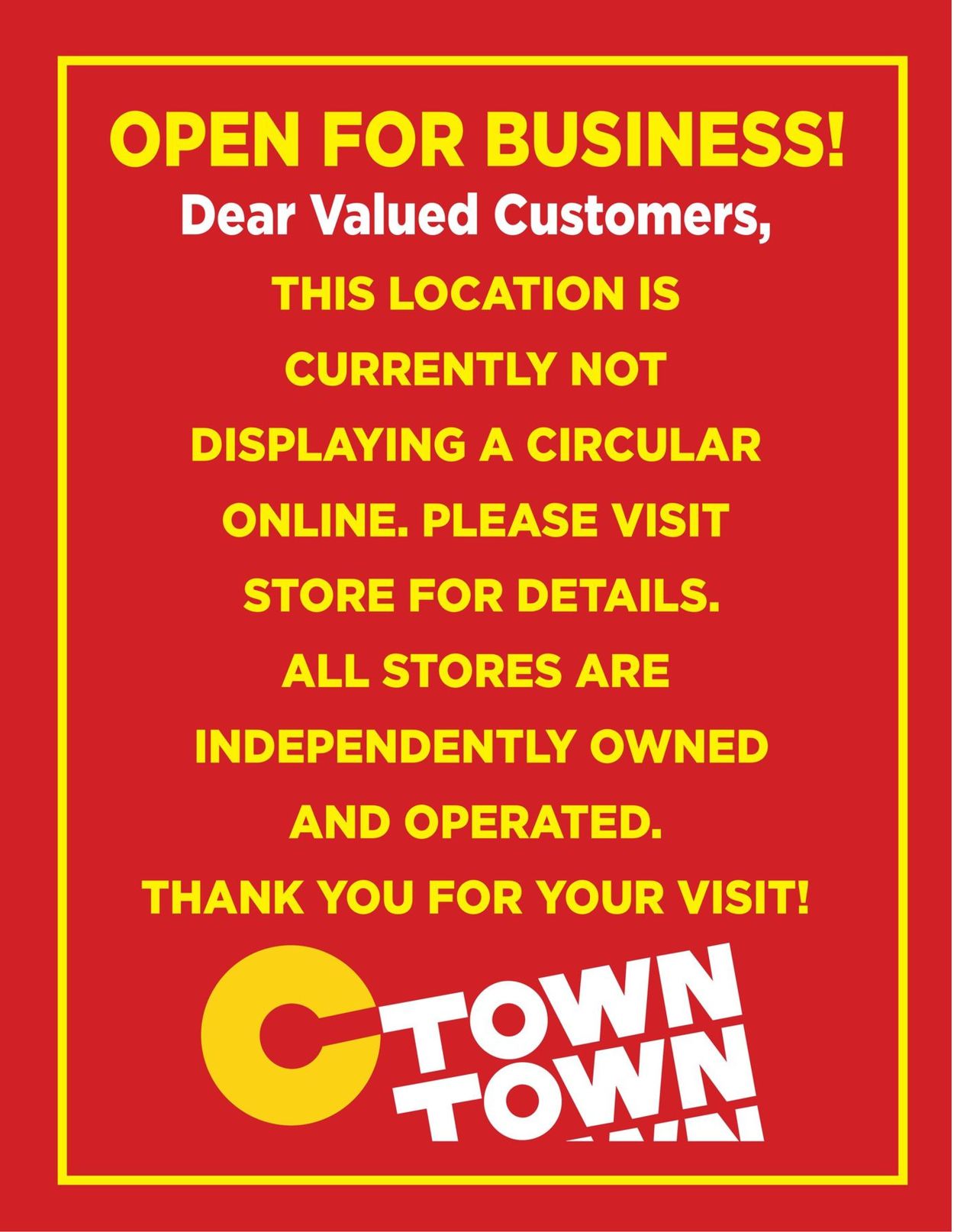 C-Town Ad from 04/16/2021
