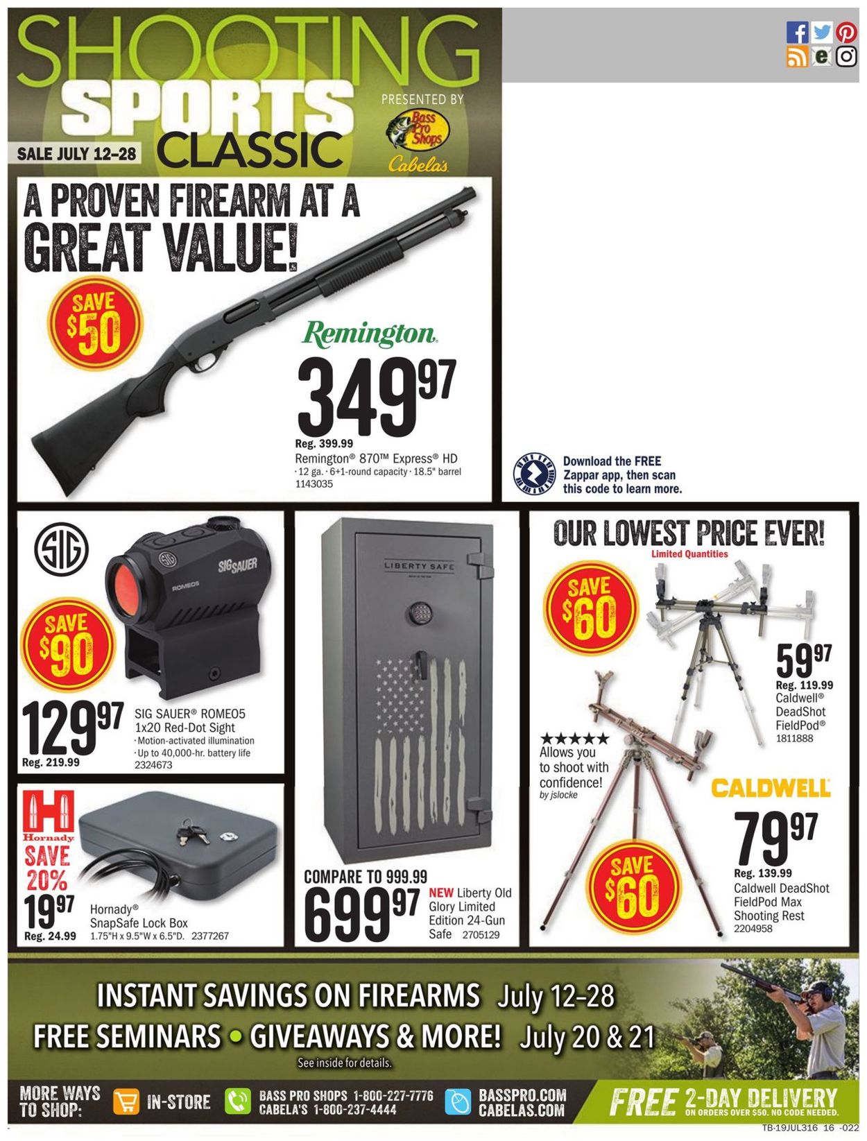 Cabela's Ad from 07/12/2019