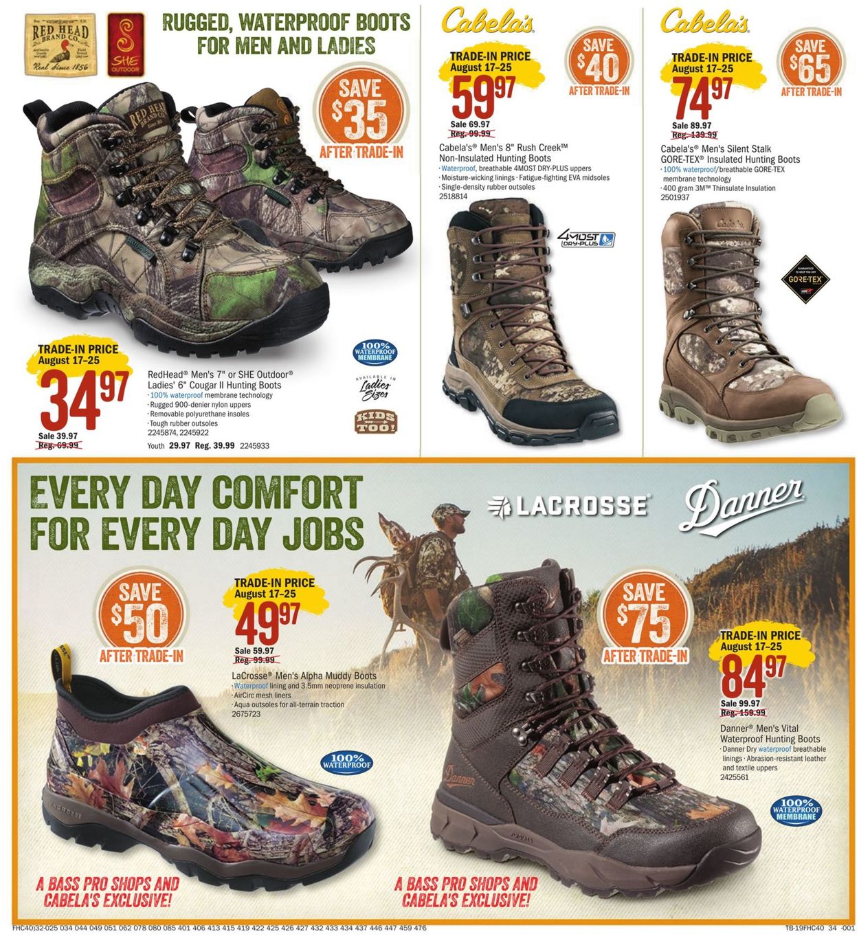 Cabela's Ad from 08/09/2019
