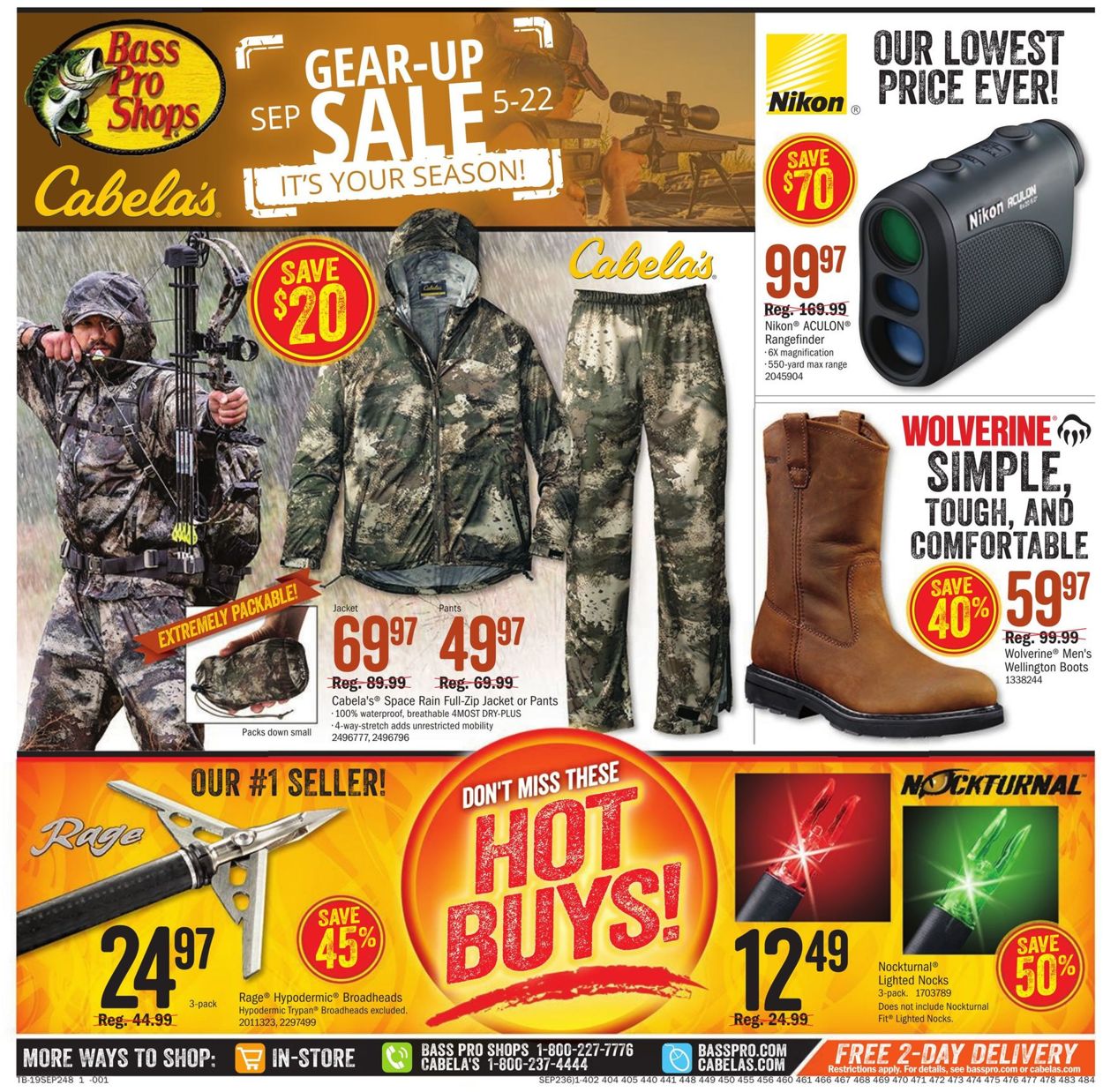 Cabela's Ad from 09/05/2019