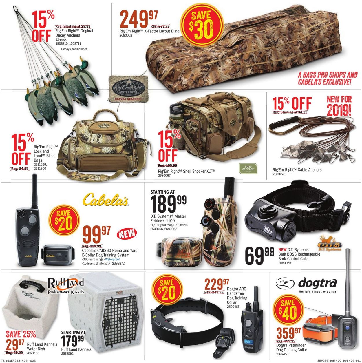Cabela's Ad from 09/05/2019