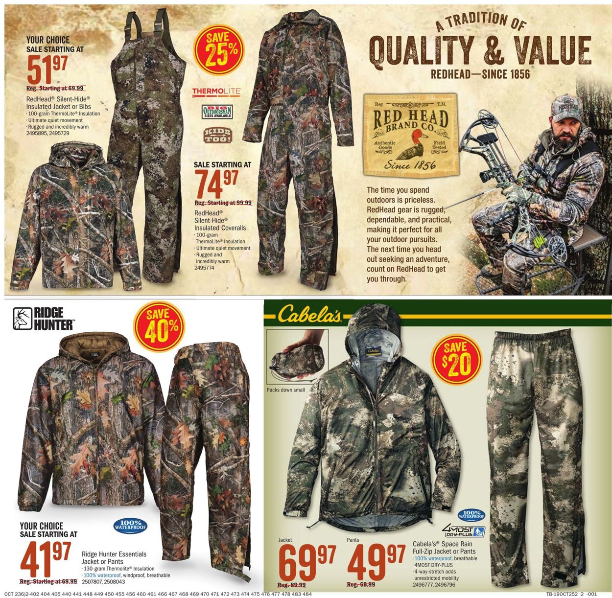Cabela's Ad from 10/03/2019