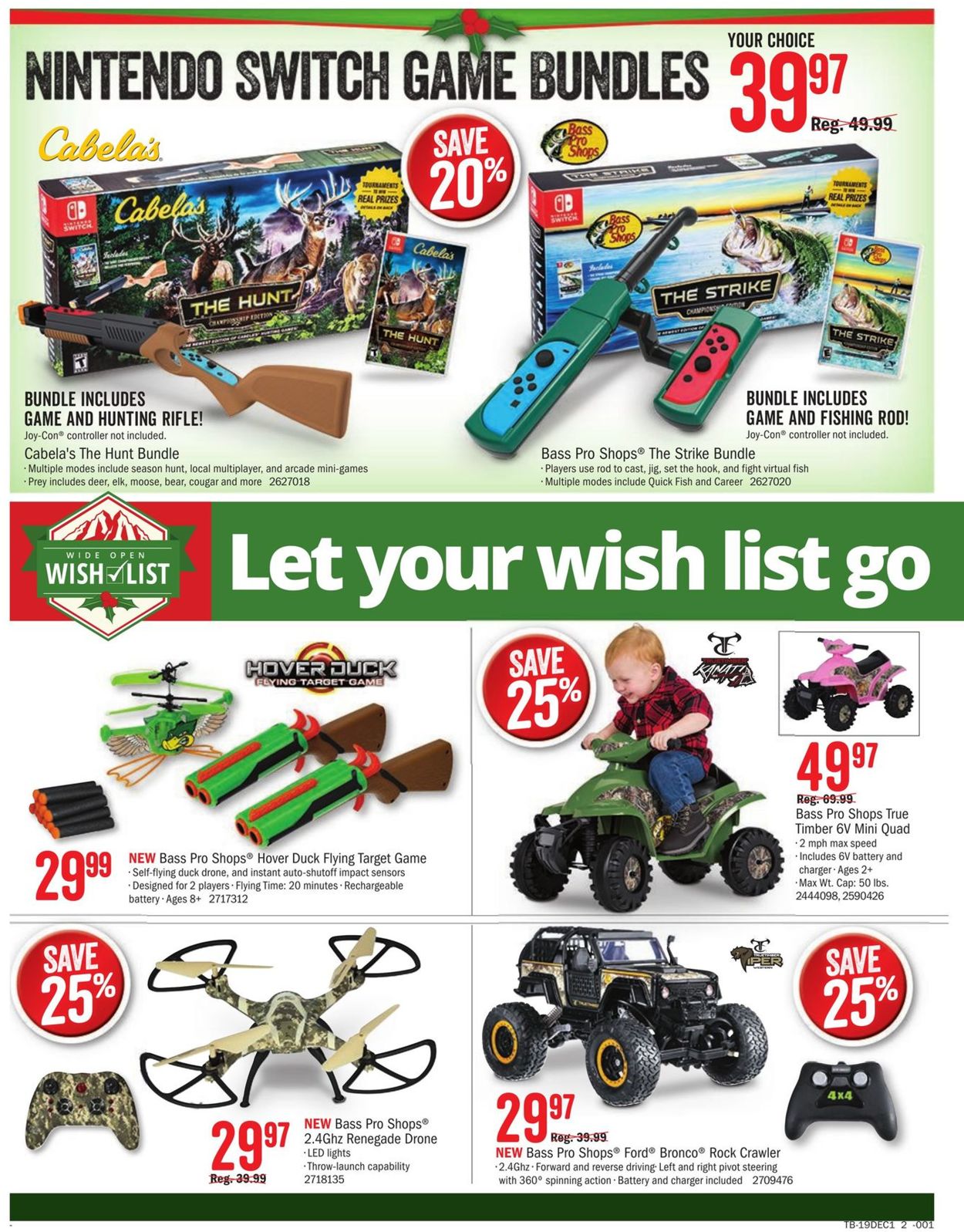 Cabela's Ad from 12/02/2019