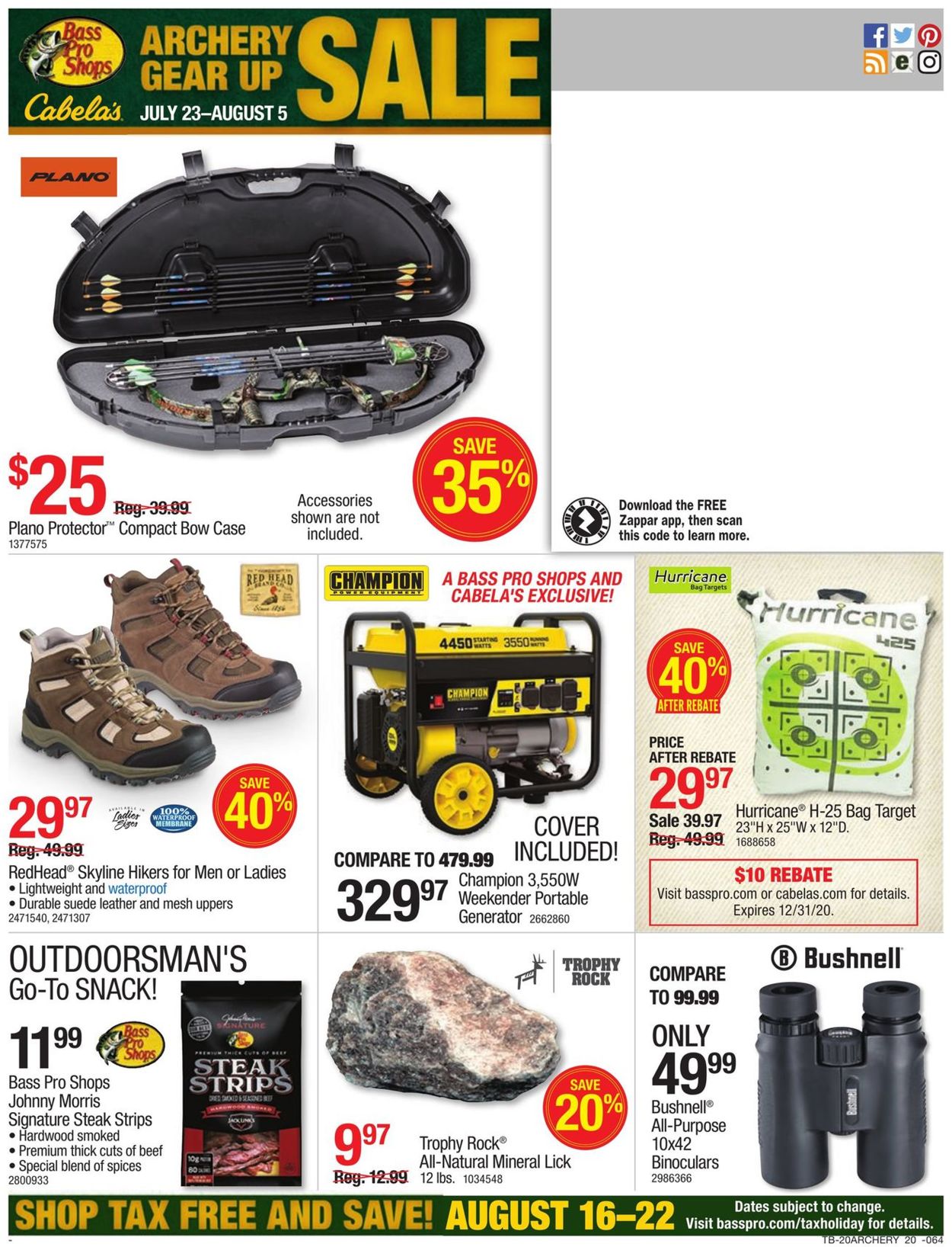 Cabela's Ad from 07/23/2020