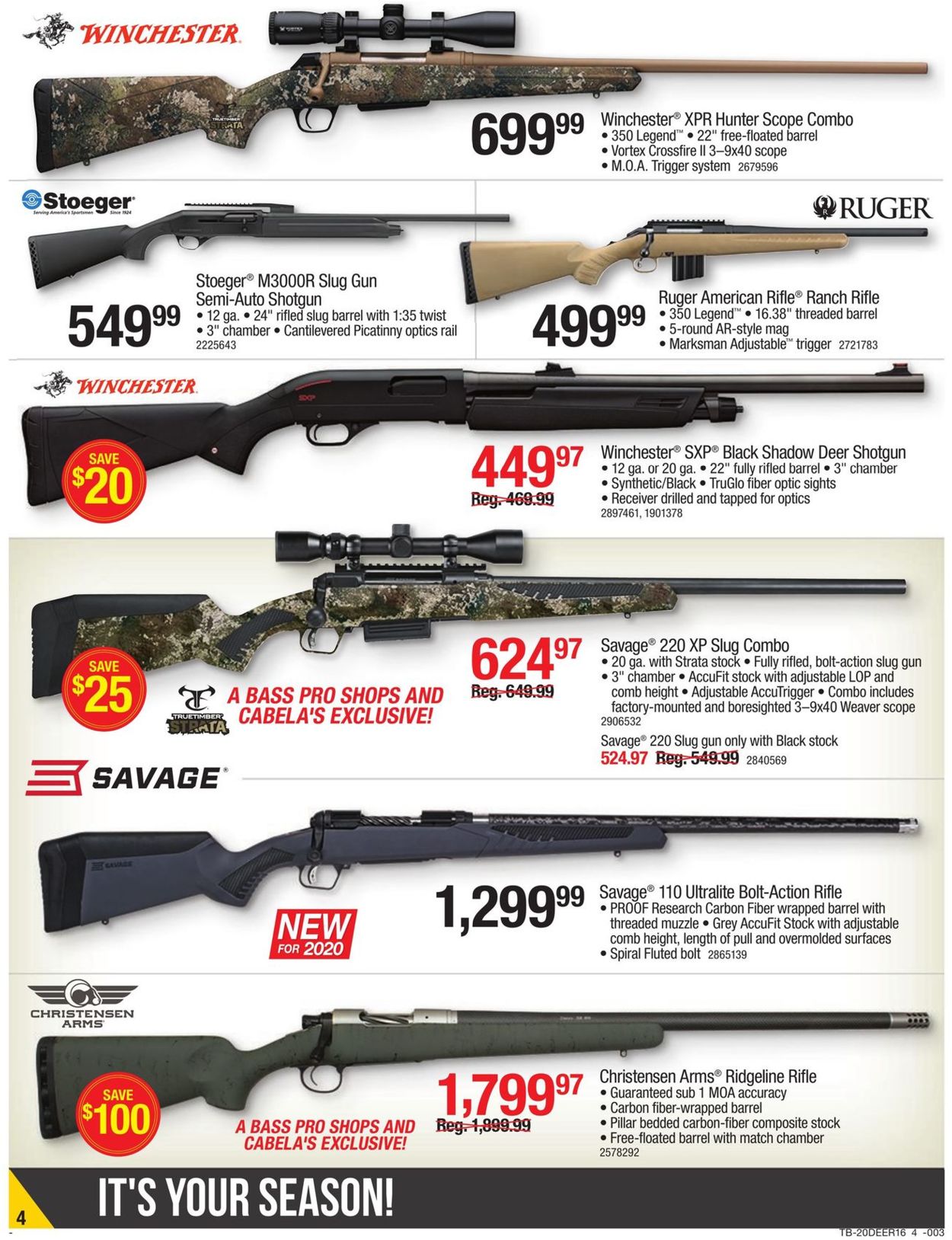Cabela's Ad from 11/05/2020