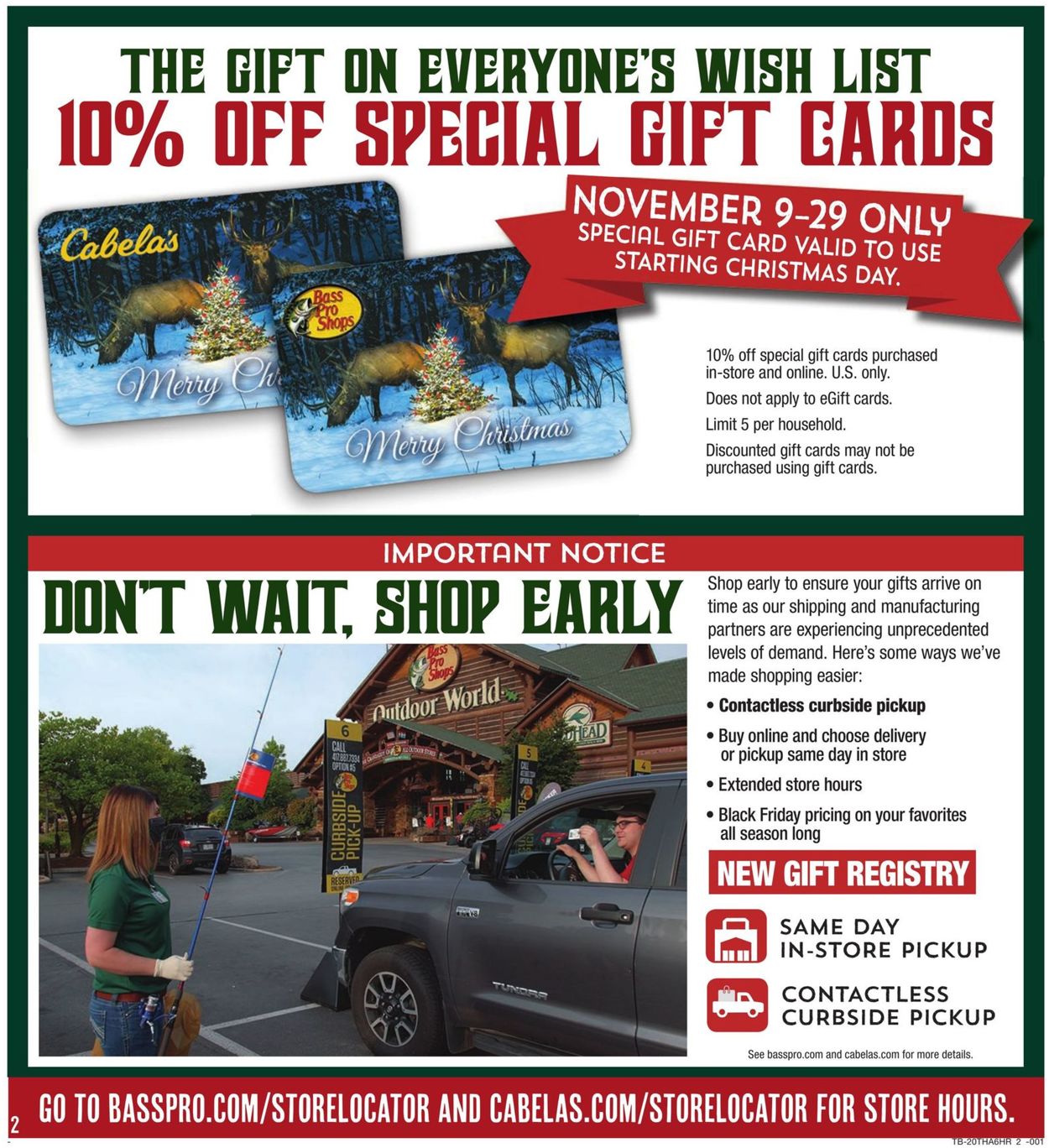 Cabela's Ad from 11/23/2020