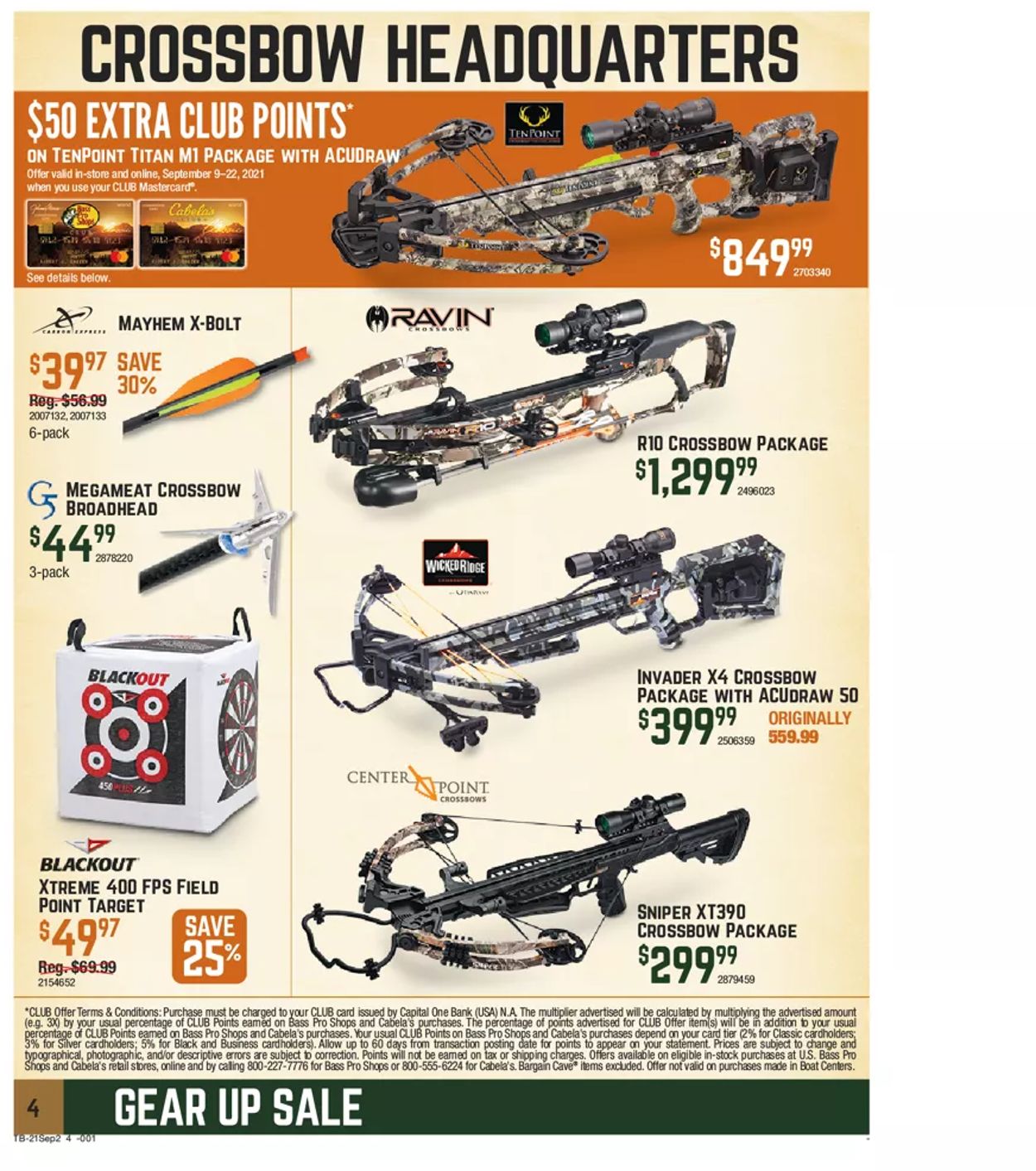 Cabela's Ad from 09/09/2021