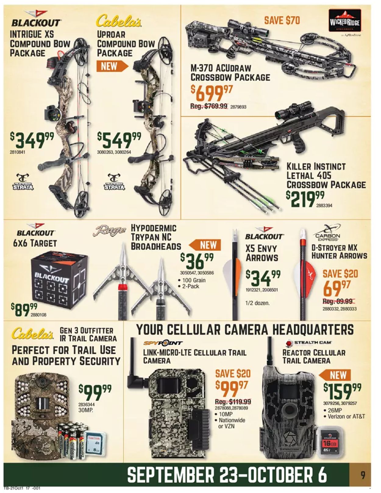 Cabela's Ad from 09/23/2021