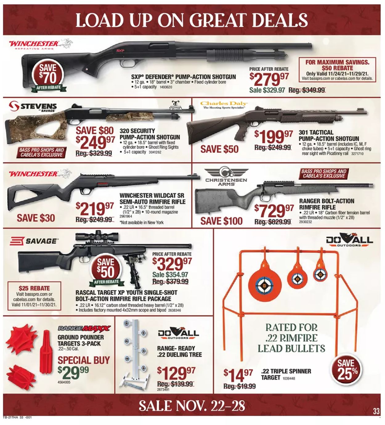 Cabela's Ad from 11/22/2021