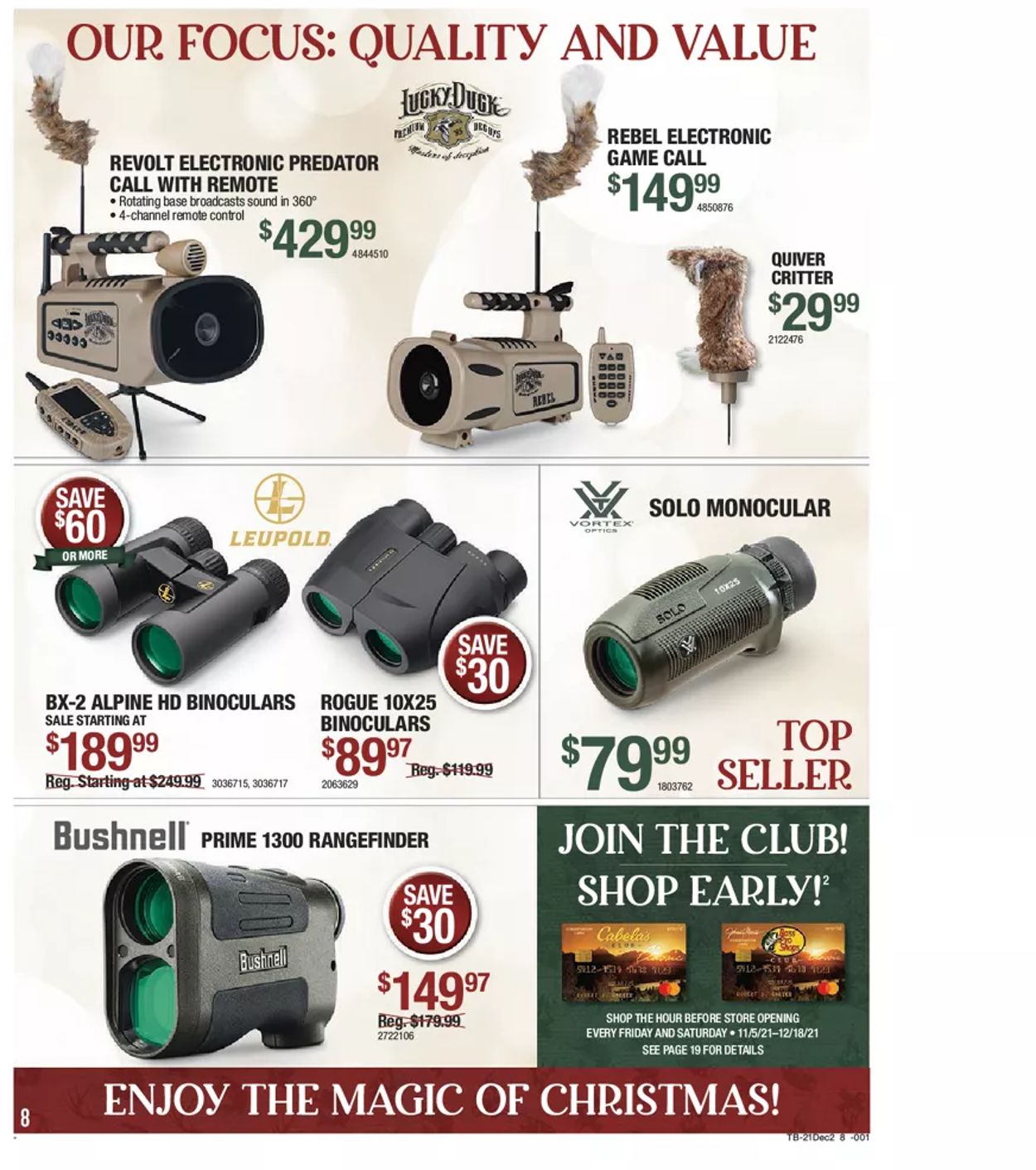 Cabela's Ad from 12/09/2021