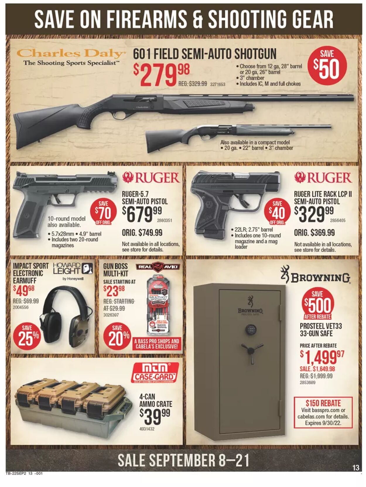 Cabela's Ad from 09/08/2022