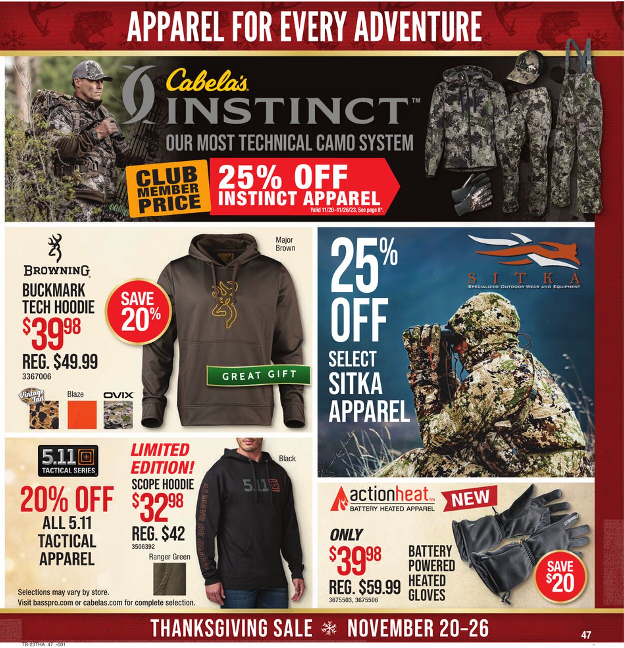 Cabela's Ad from 11/20/2023