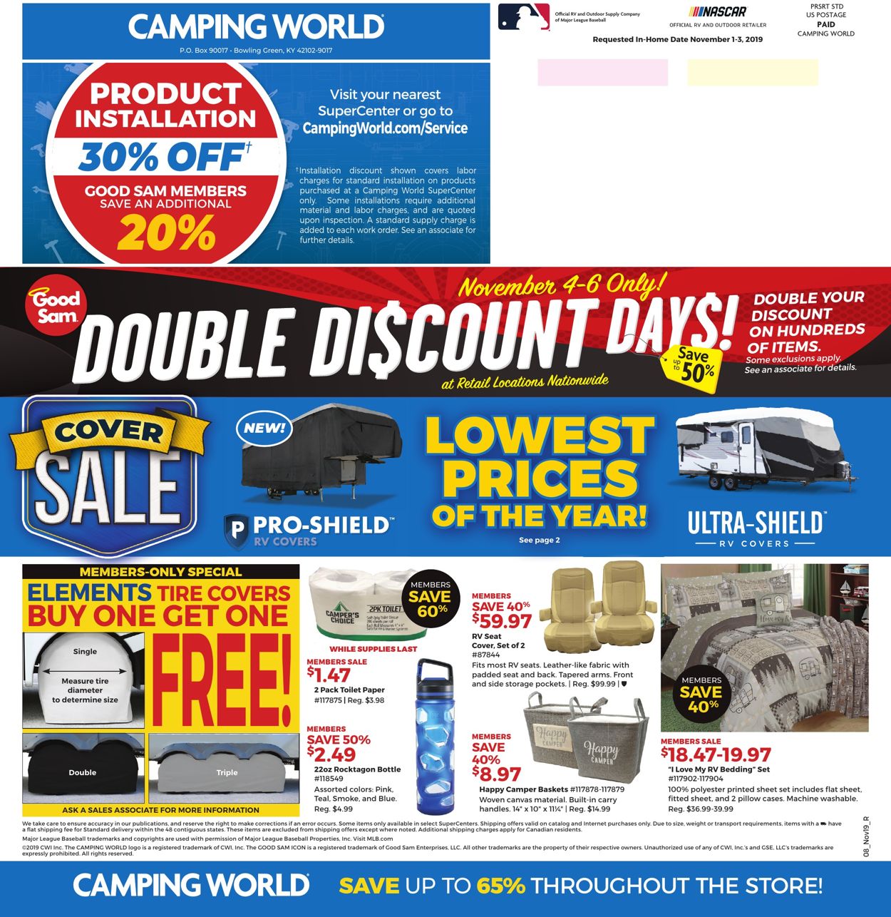 Camping World Ad from 11/07/2019