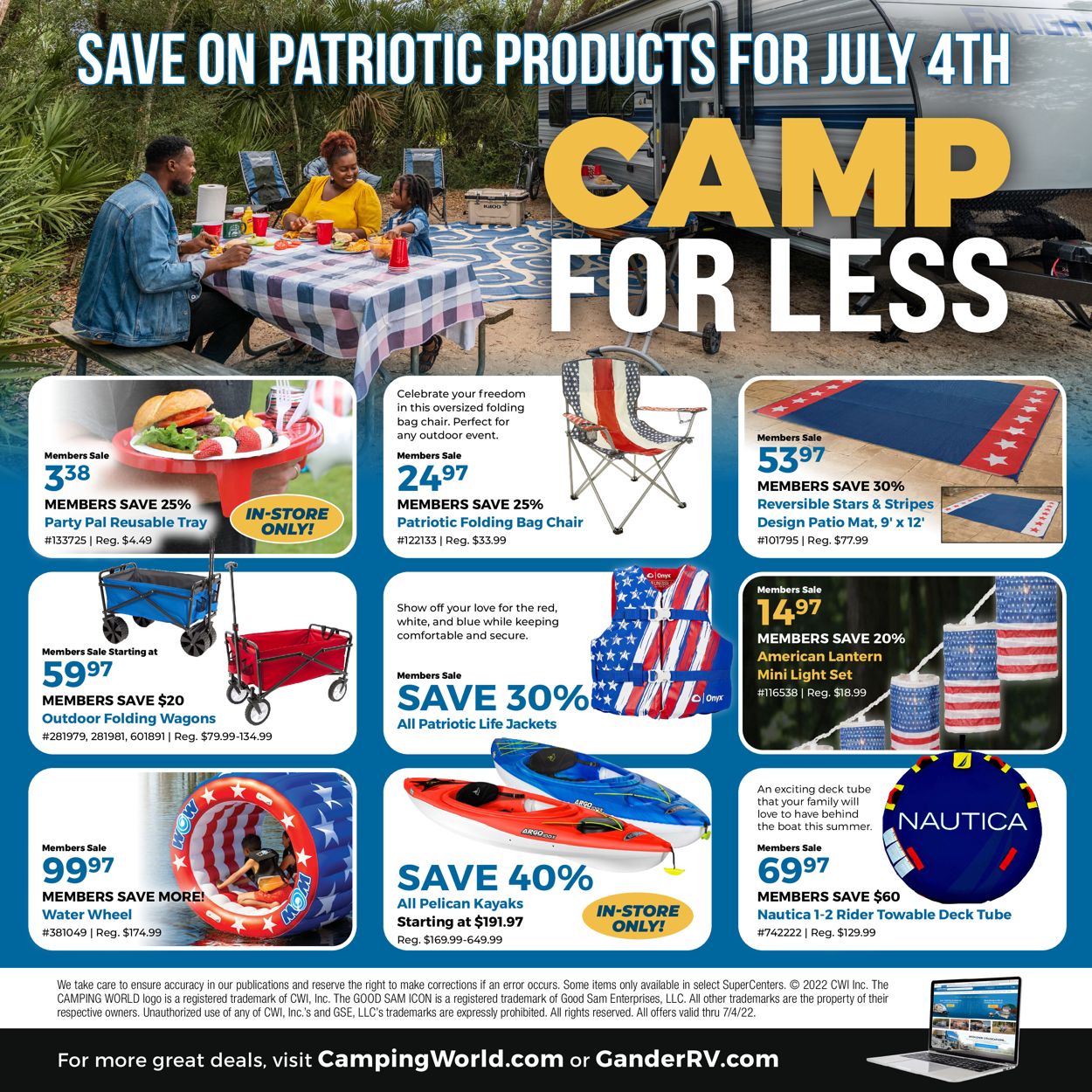 Camping World Ad from 06/21/2022