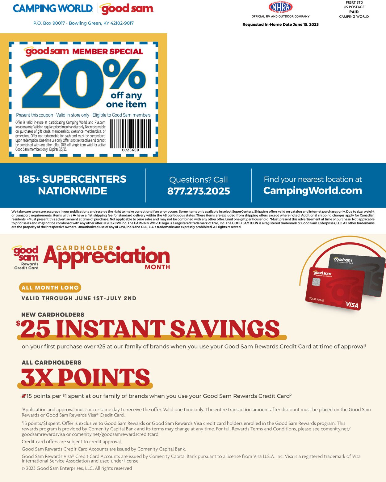 Camping World Ad from 06/15/2023