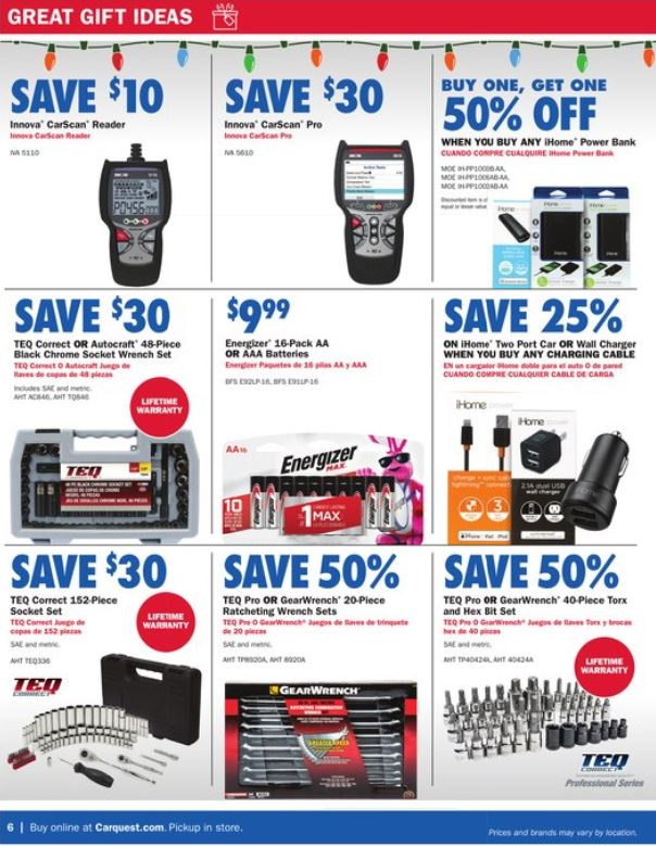 CarQuest Ad from 11/28/2019