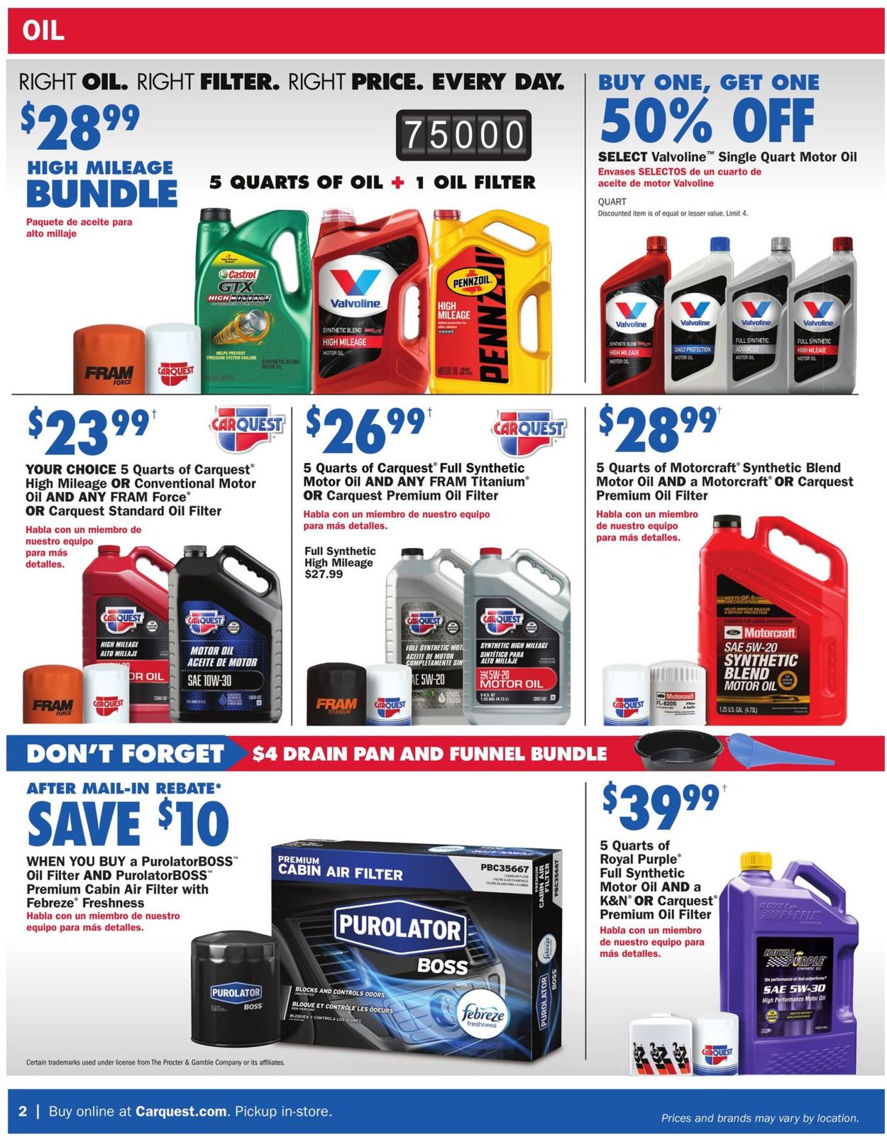 CarQuest Ad from 10/01/2020