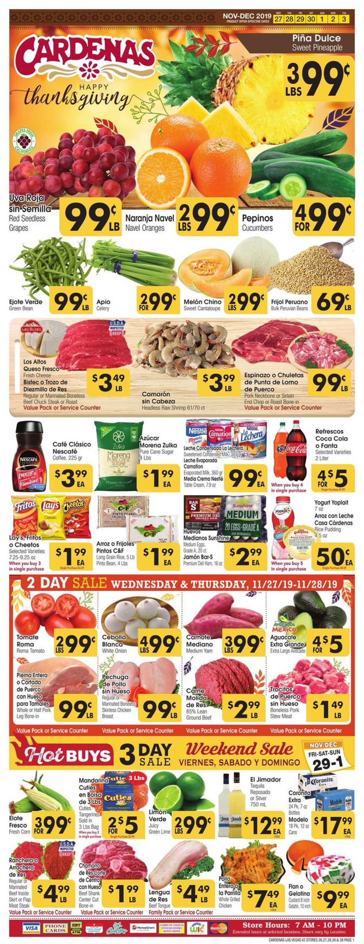 Cardenas Ad from 11/27/2019
