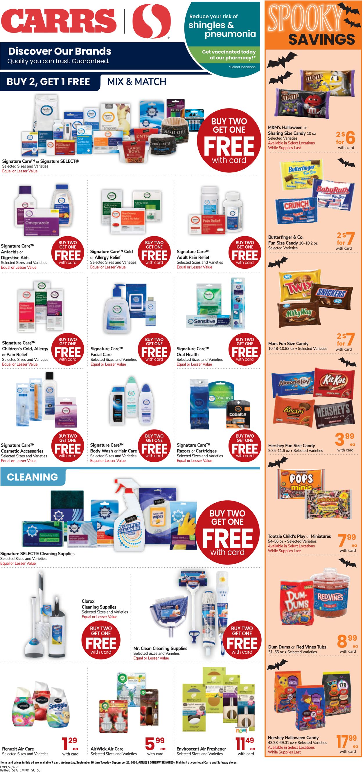 Carrs Ad from 09/16/2020