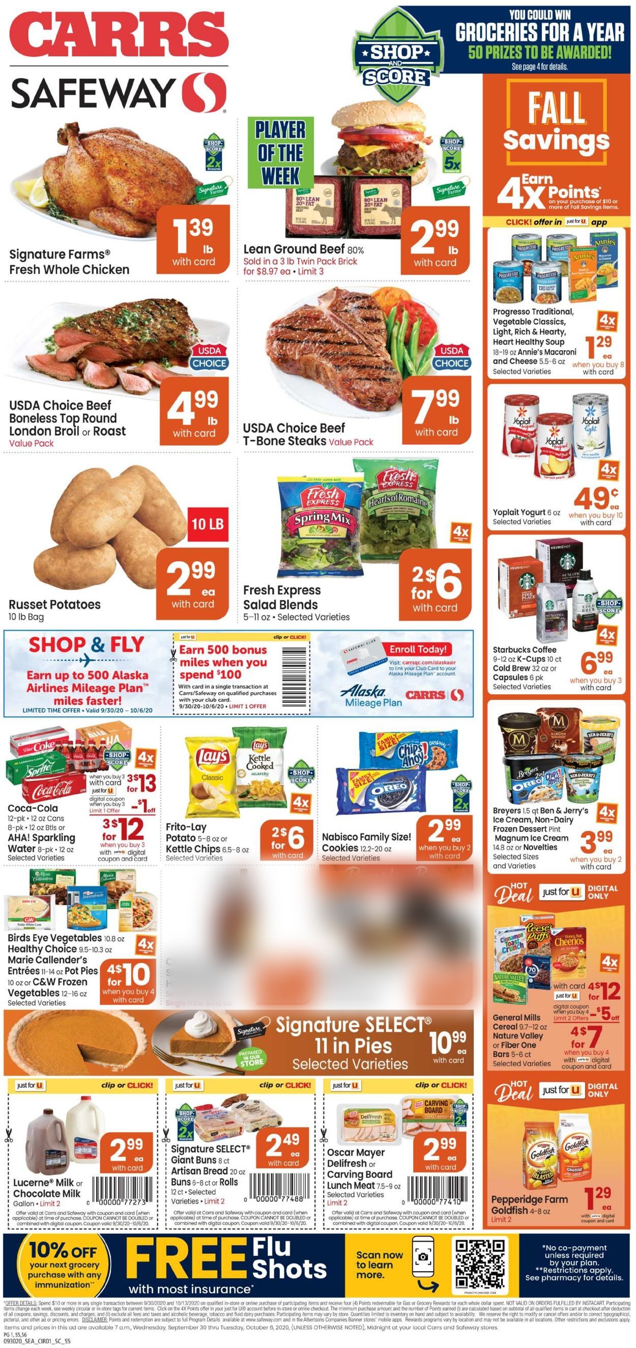 Carrs Ad from 09/30/2020