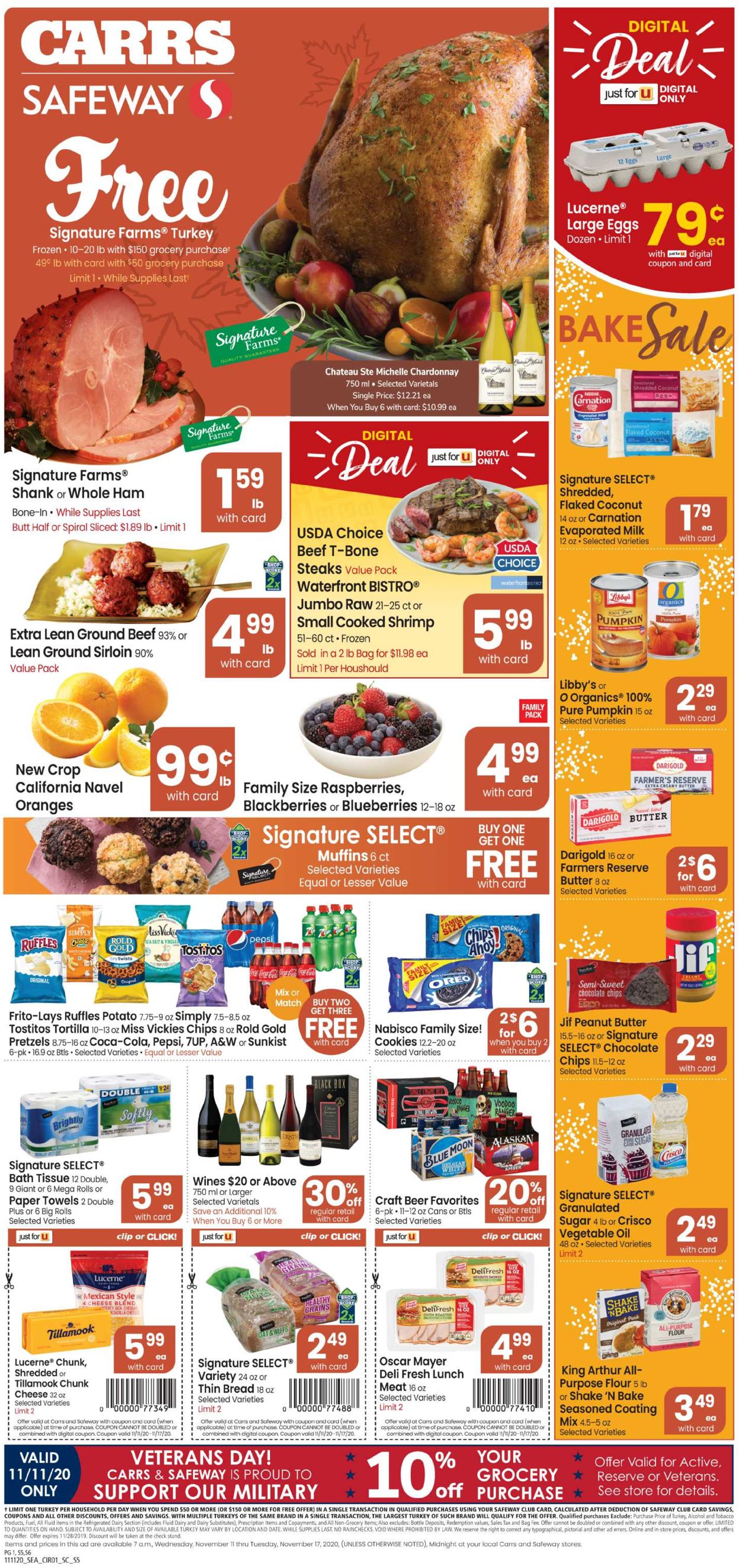 Carrs Ad from 11/11/2020
