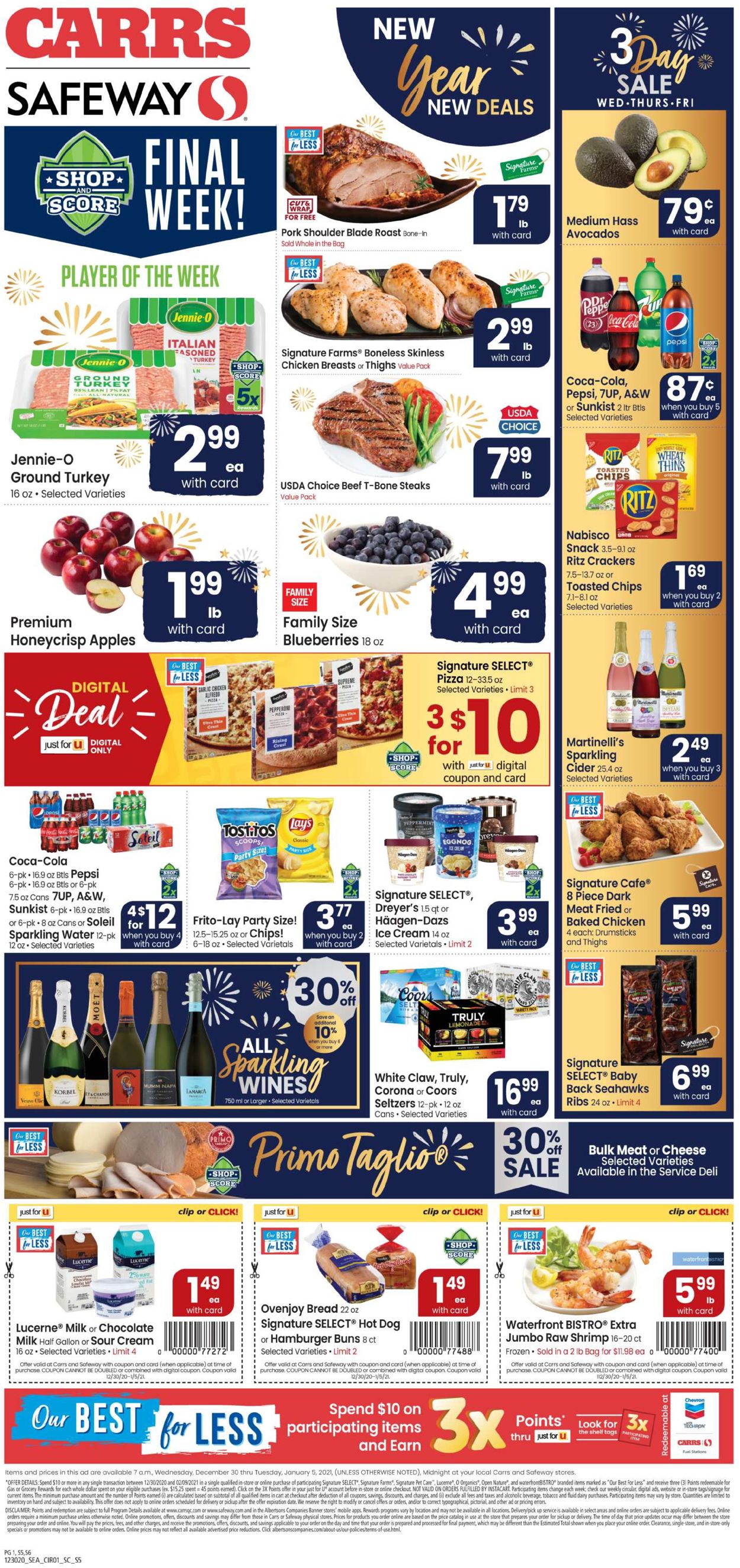 Carrs Ad from 12/30/2020