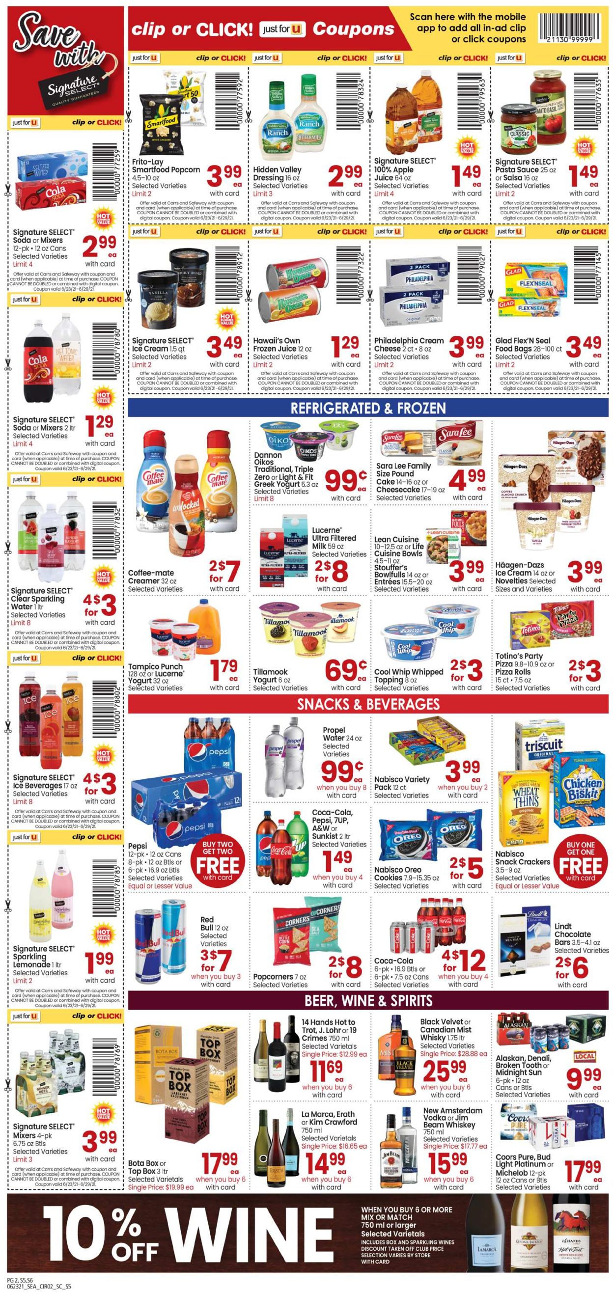 Carrs Ad from 06/23/2021