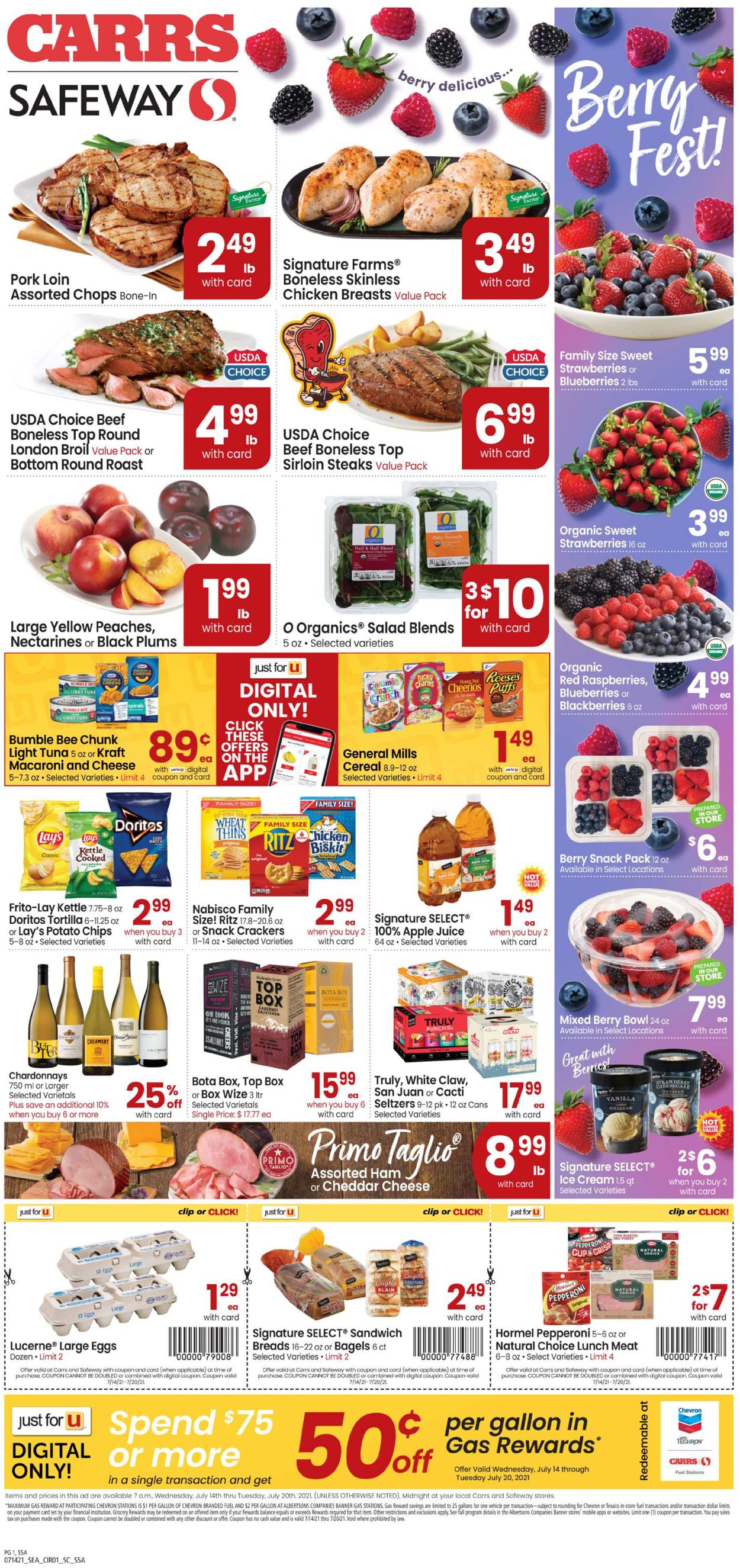 Carrs Ad from 07/14/2021