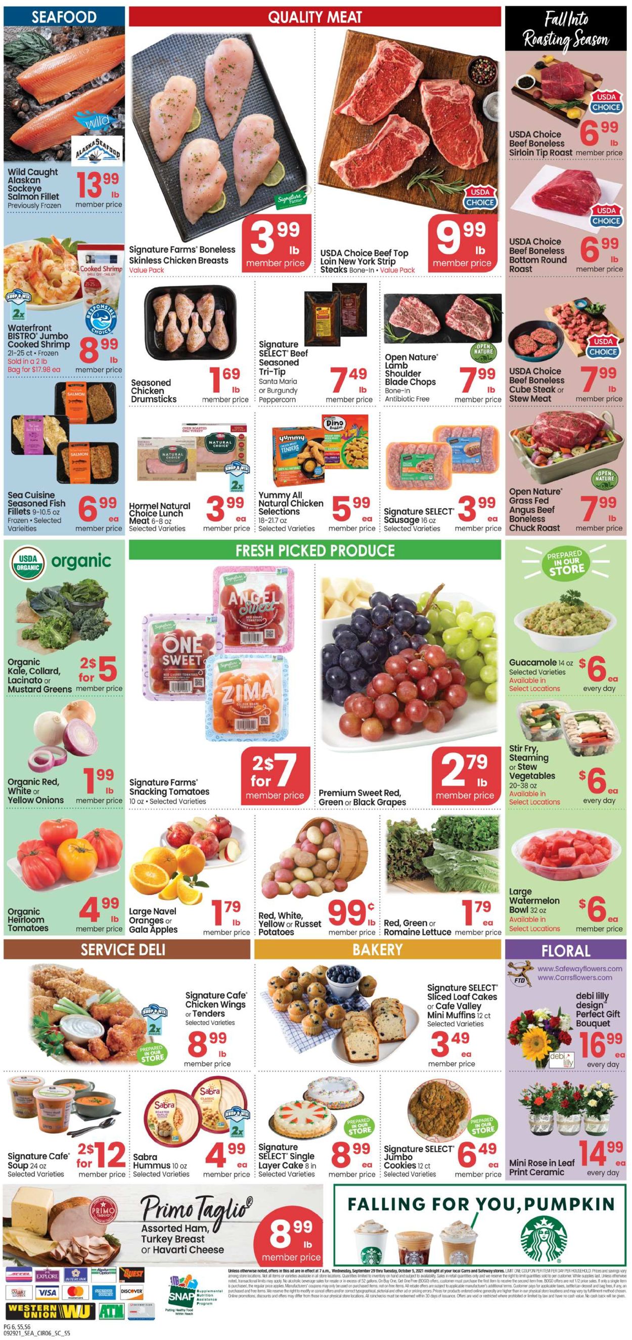 Carrs Ad from 09/29/2021