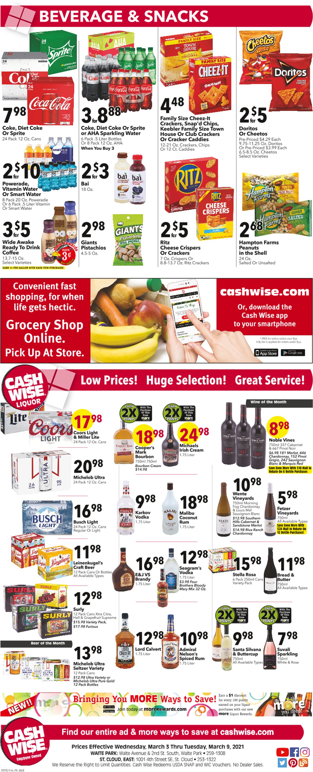 Cash Wise Ad from 03/03/2021