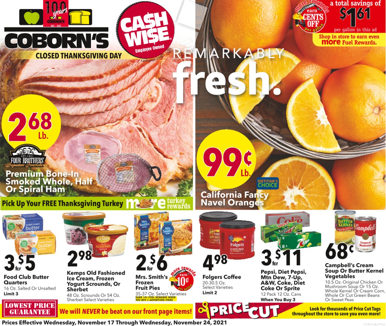 Cash Wise Ad from 11/17/2021