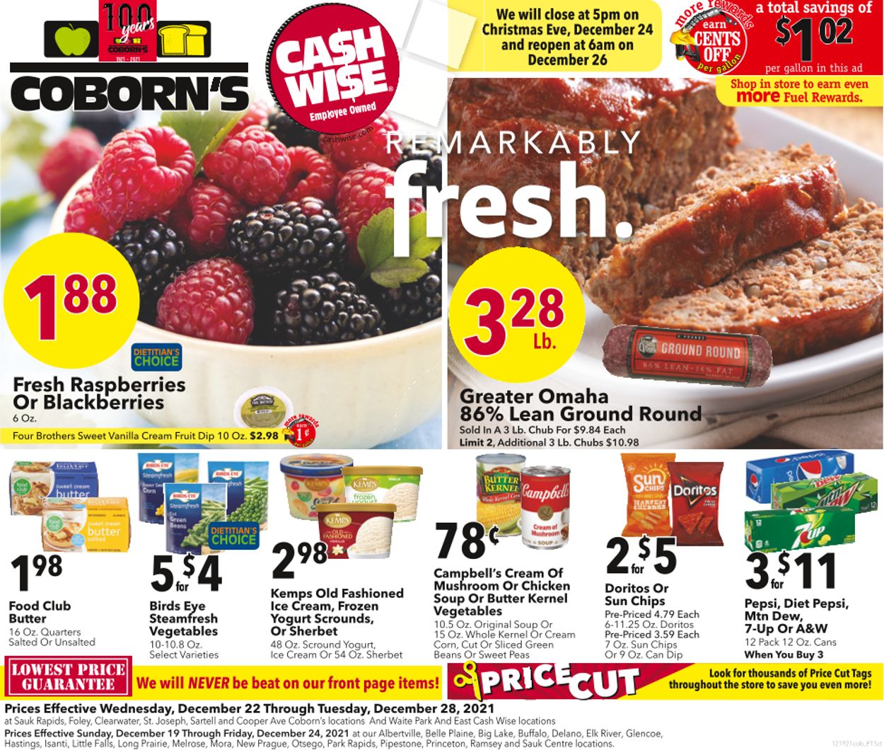 Cash Wise Ad from 12/22/2021