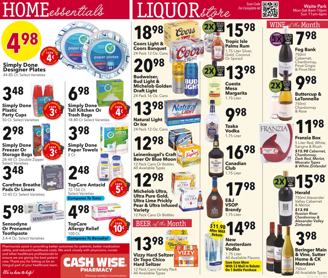 Cash Wise Ad from 03/23/2022