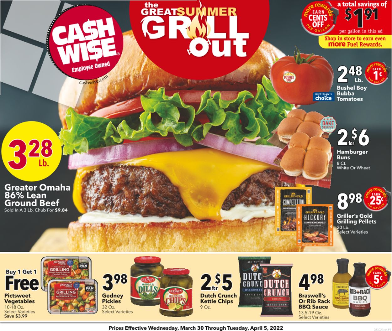 Cash Wise Ad from 03/30/2022