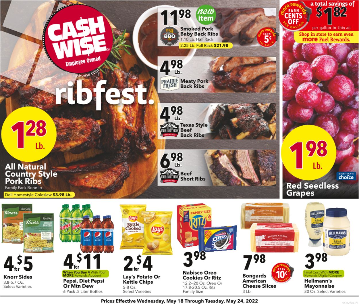 Cash Wise Ad from 05/18/2022