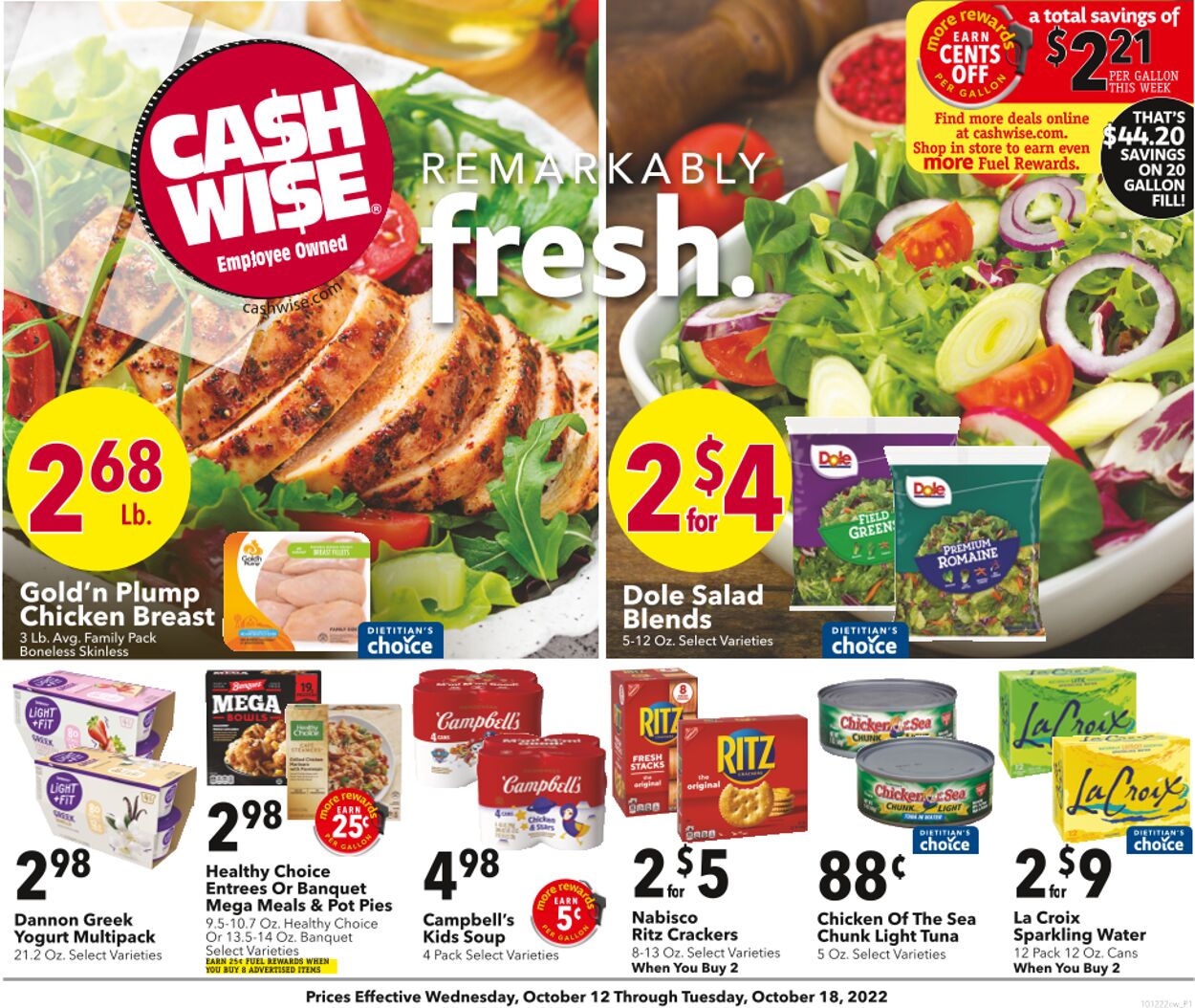 Cash Wise Ad from 10/12/2022