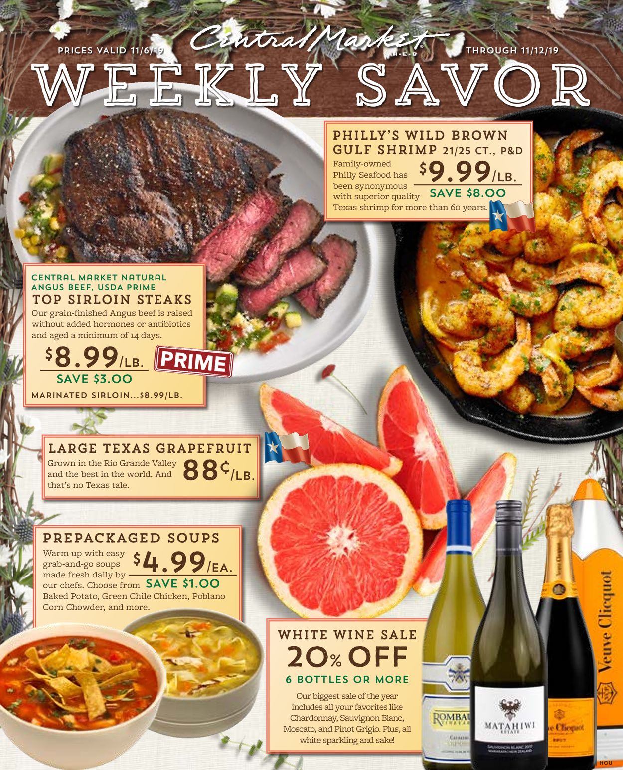 Central Market Ad from 11/06/2019