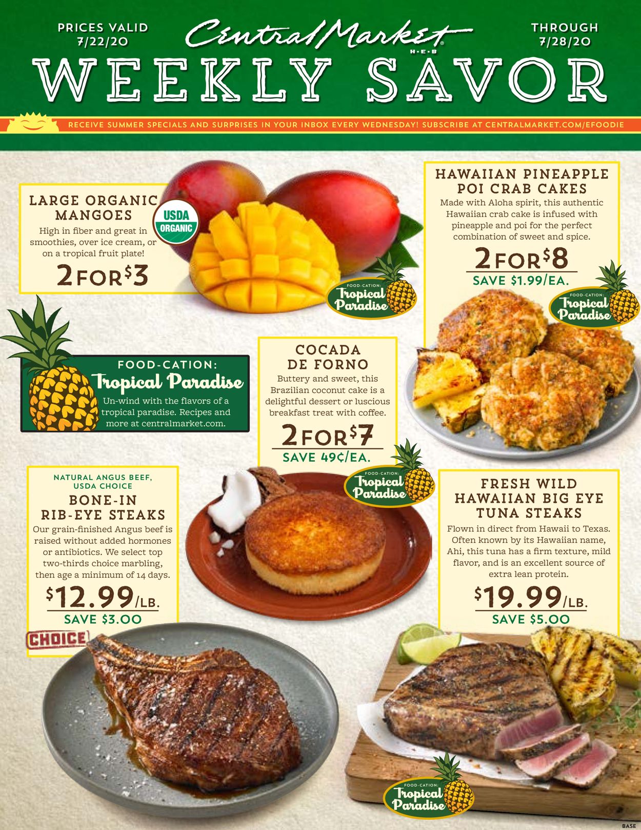 Central Market Ad from 07/22/2020