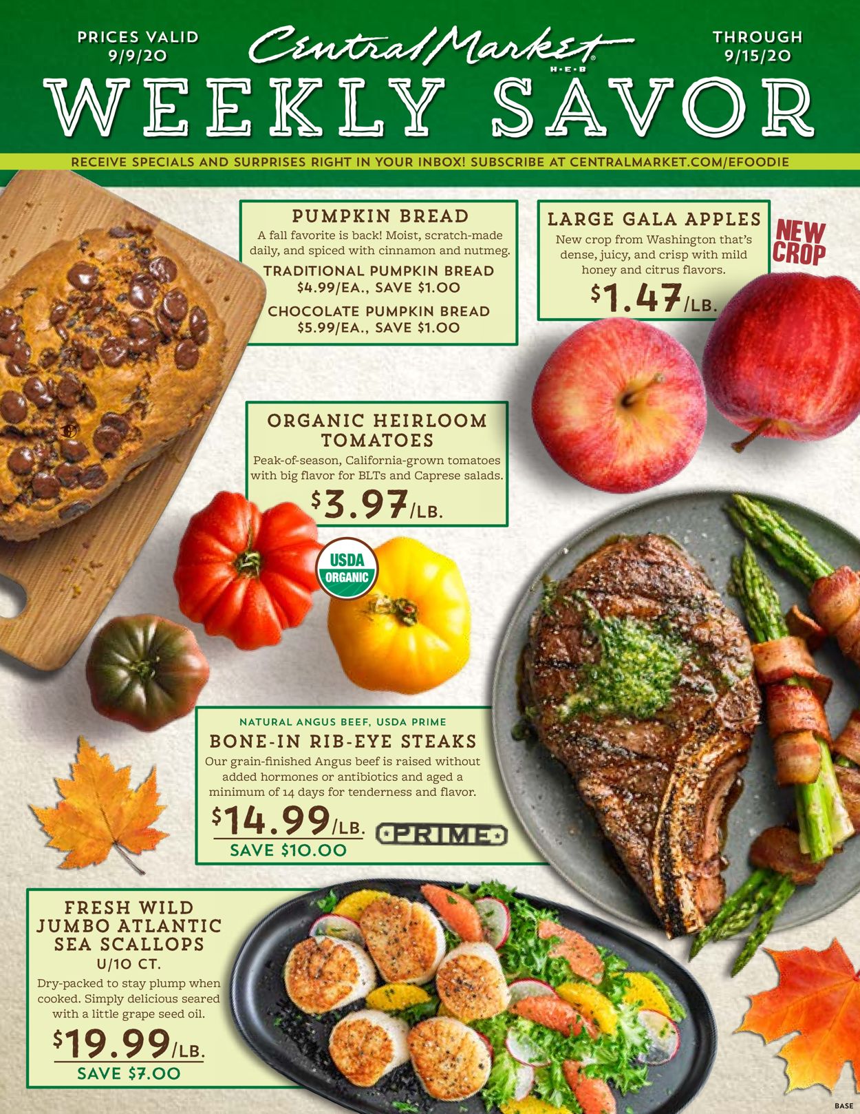 Central Market Ad from 09/09/2020